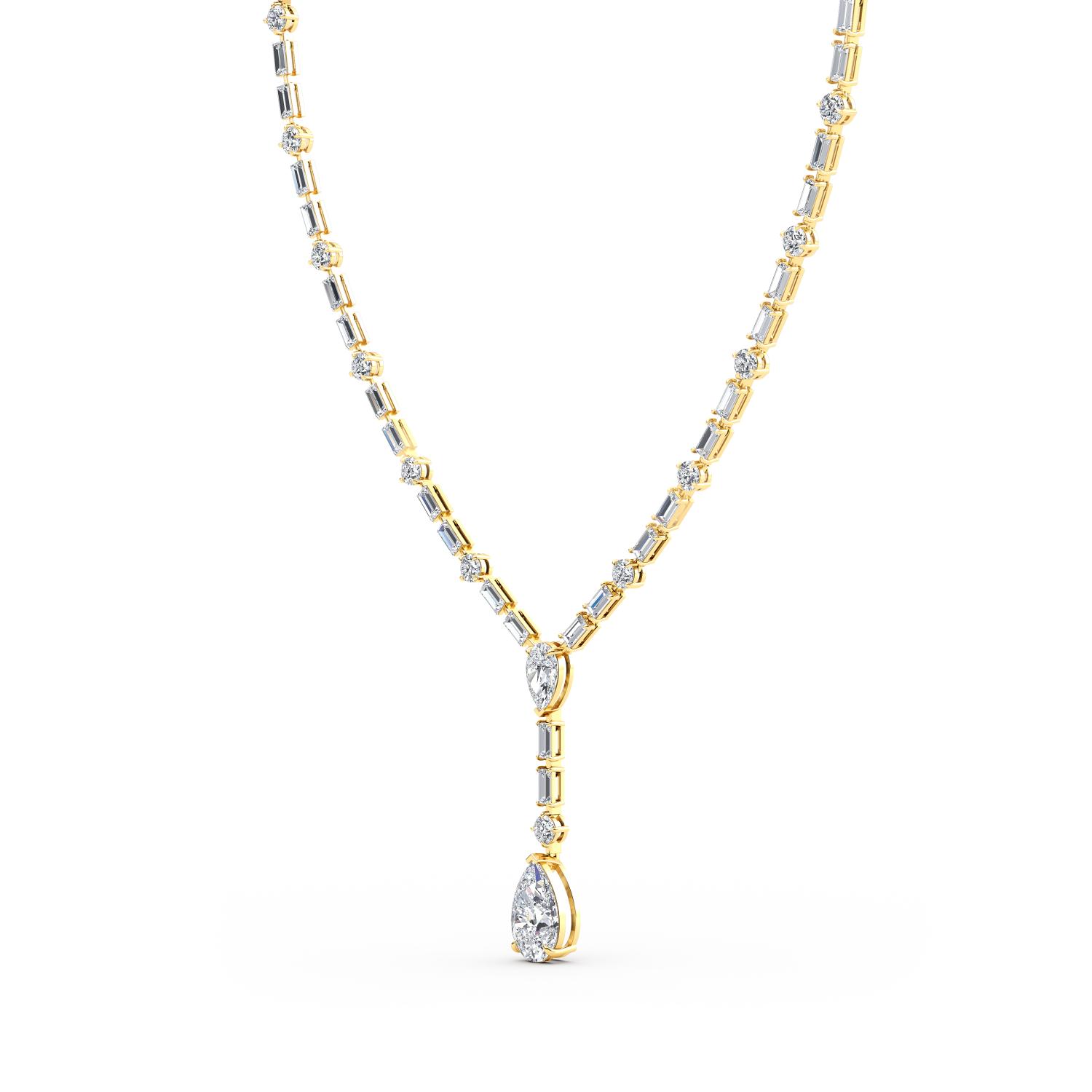 14K Yellow Gold Diamond Necklace