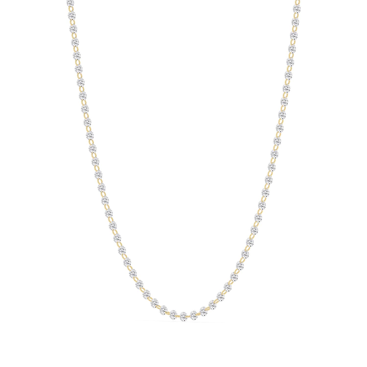 14K Yellow Gold Diamond Necklace