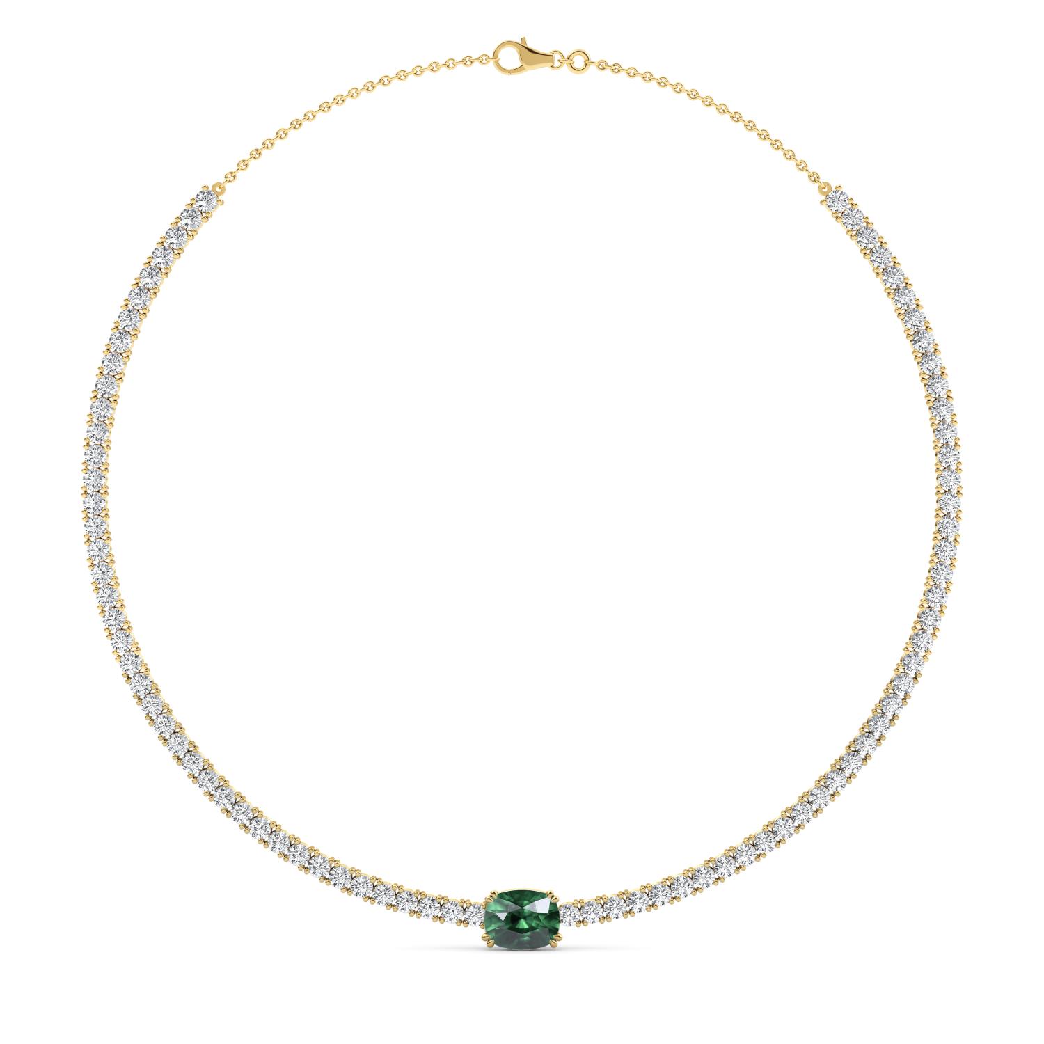 14K Yellow Gold Diamond Necklace