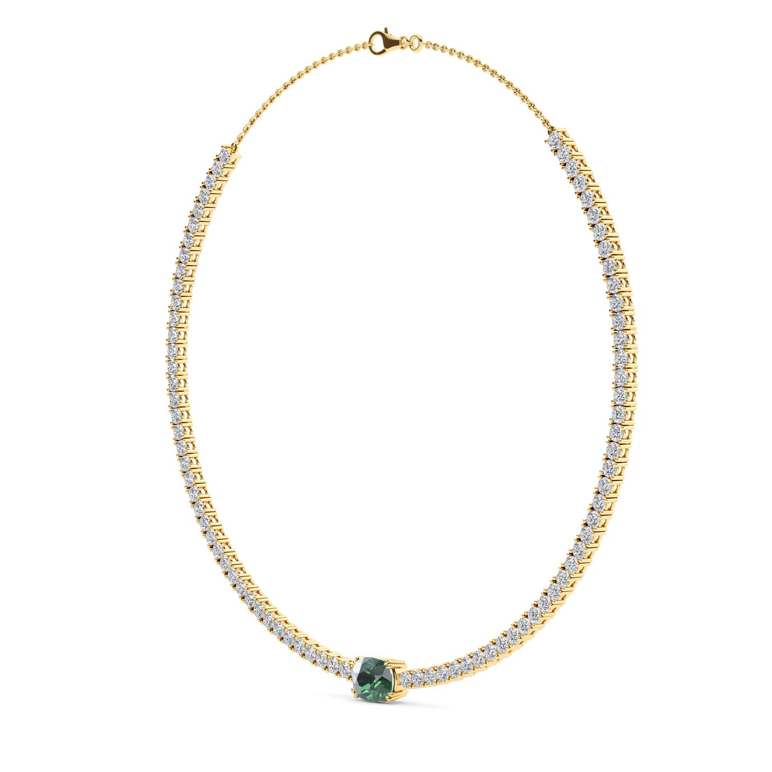 14K Yellow Gold Diamond Necklace