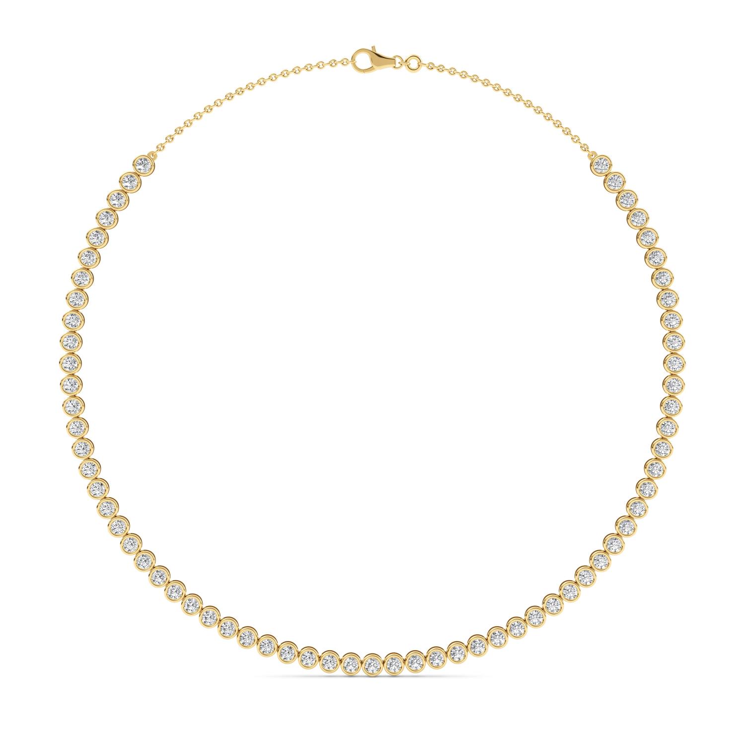 14K Yellow Gold Diamond Necklace