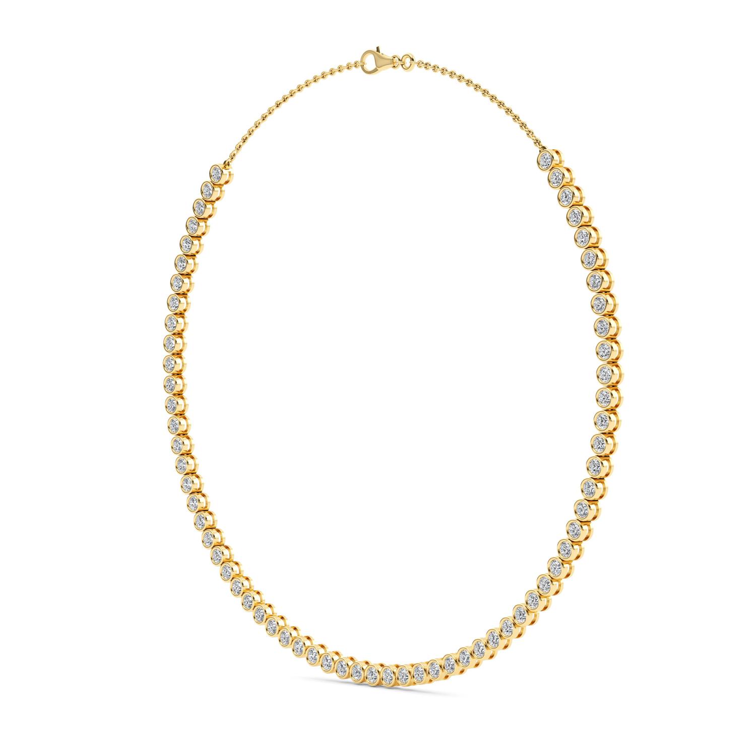 14K Yellow Gold Diamond Necklace
