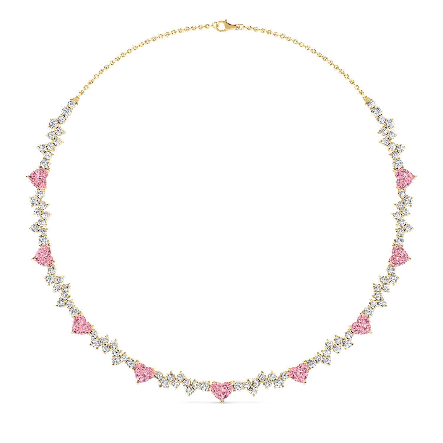 14K Yellow Gold Diamond Necklace