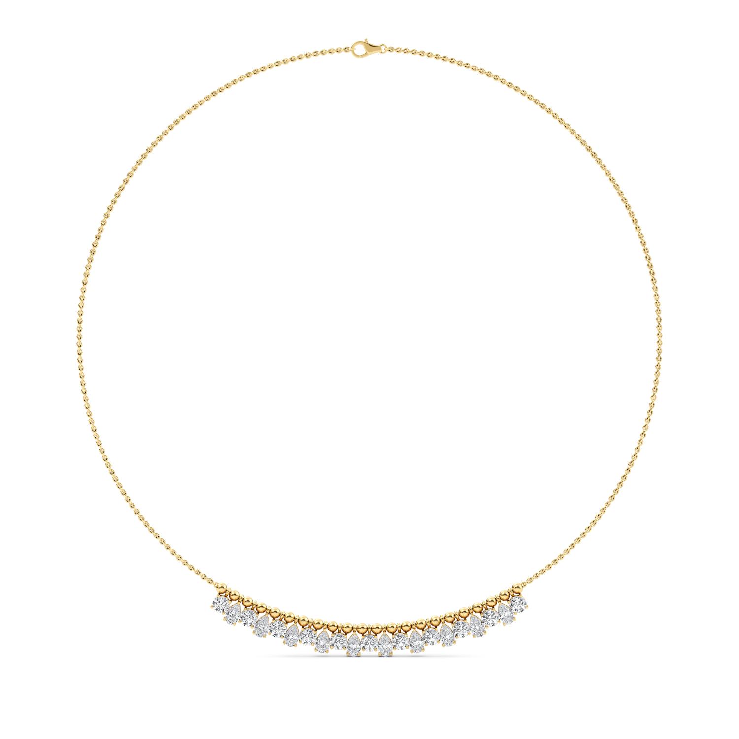 14K Yellow Gold Diamond Necklace