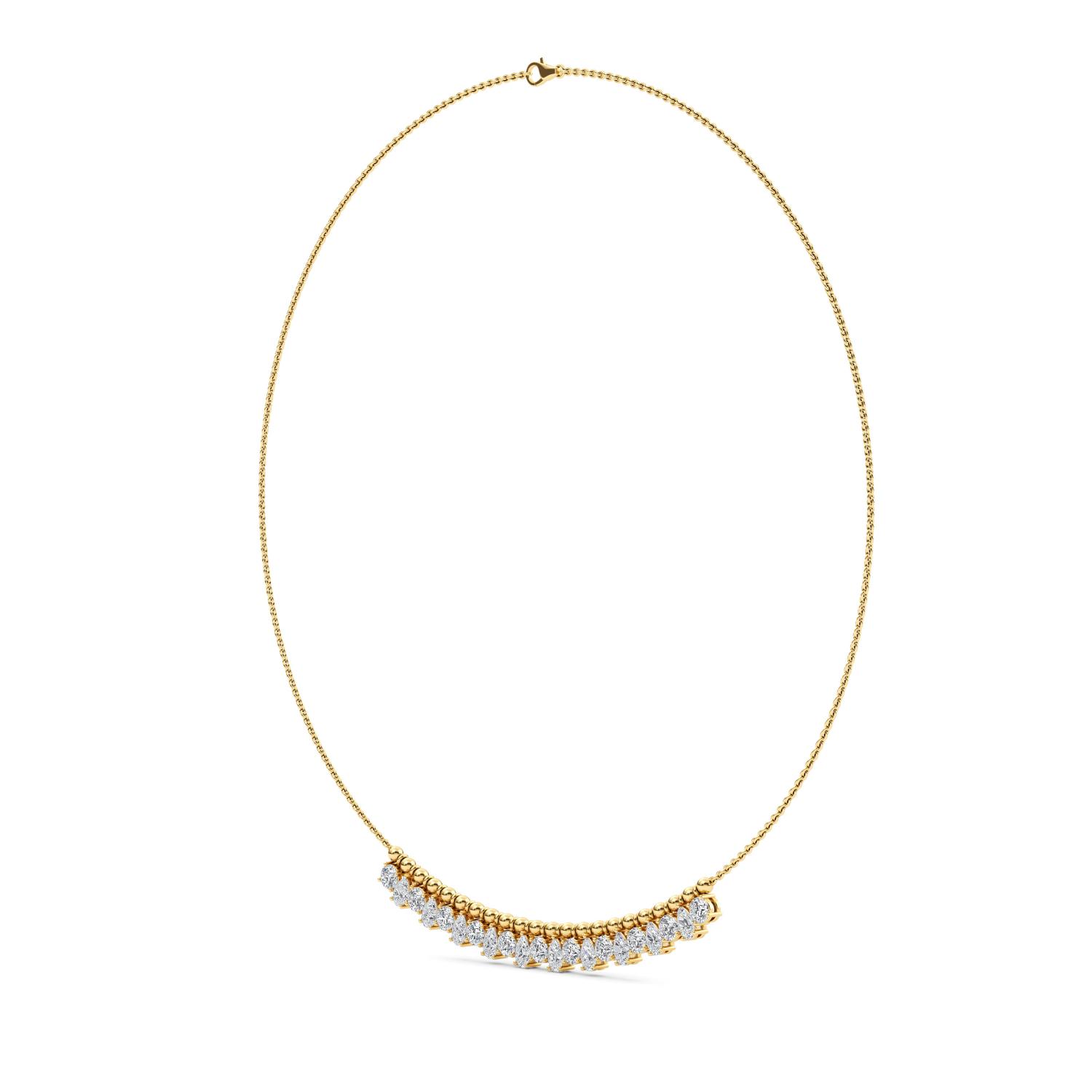 14K Yellow Gold Diamond Necklace