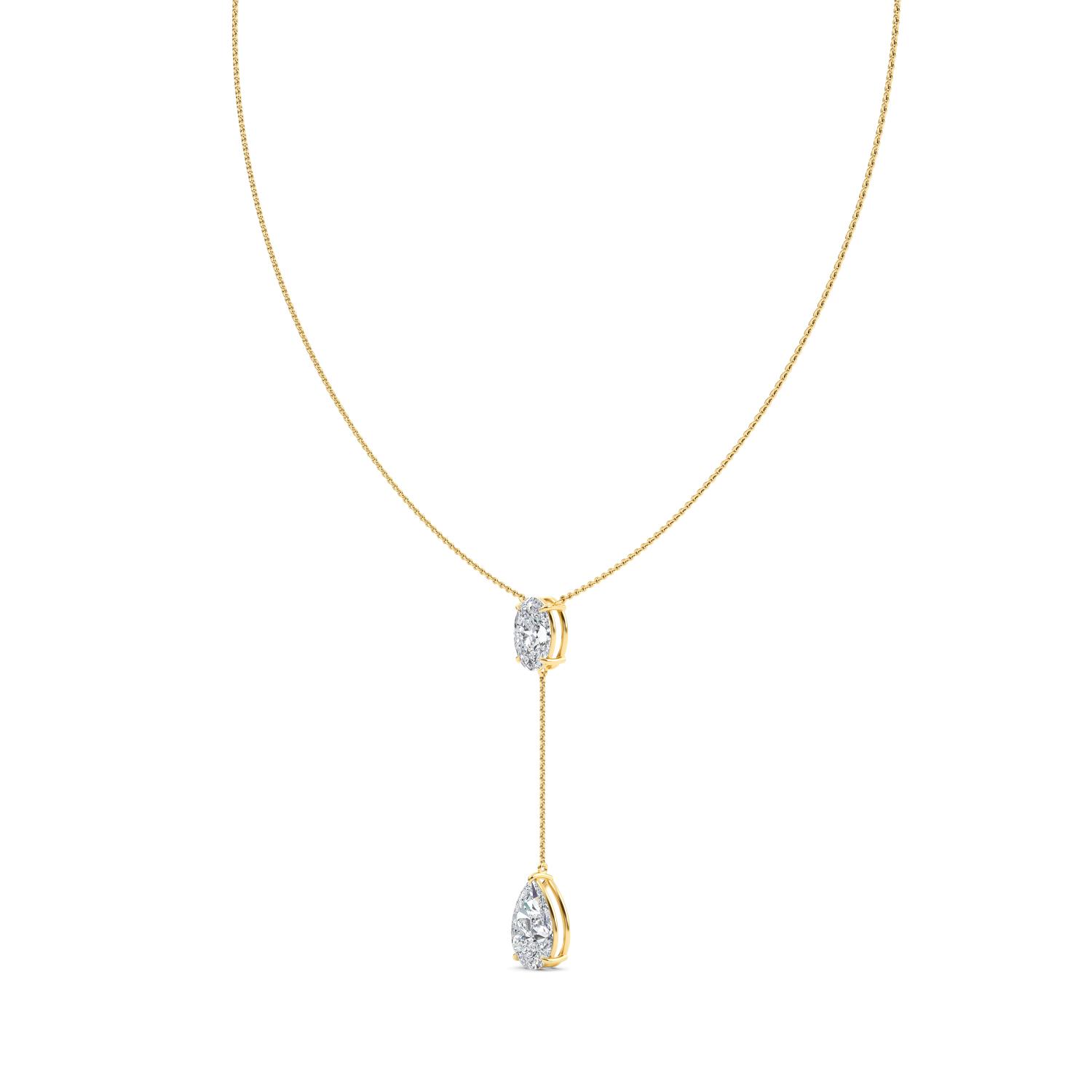 14K Yellow Gold Diamond Necklace