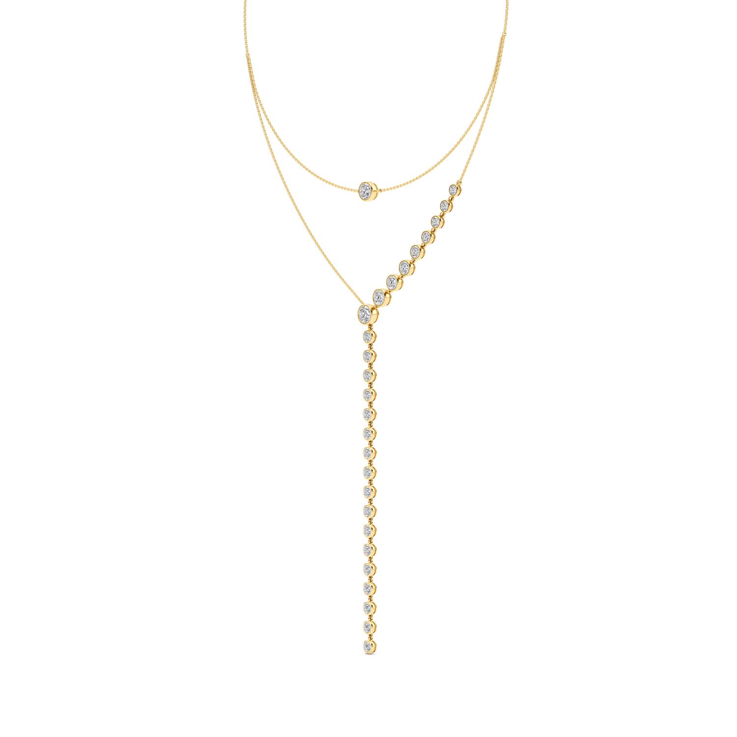 14K Yellow Gold Diamond Necklace