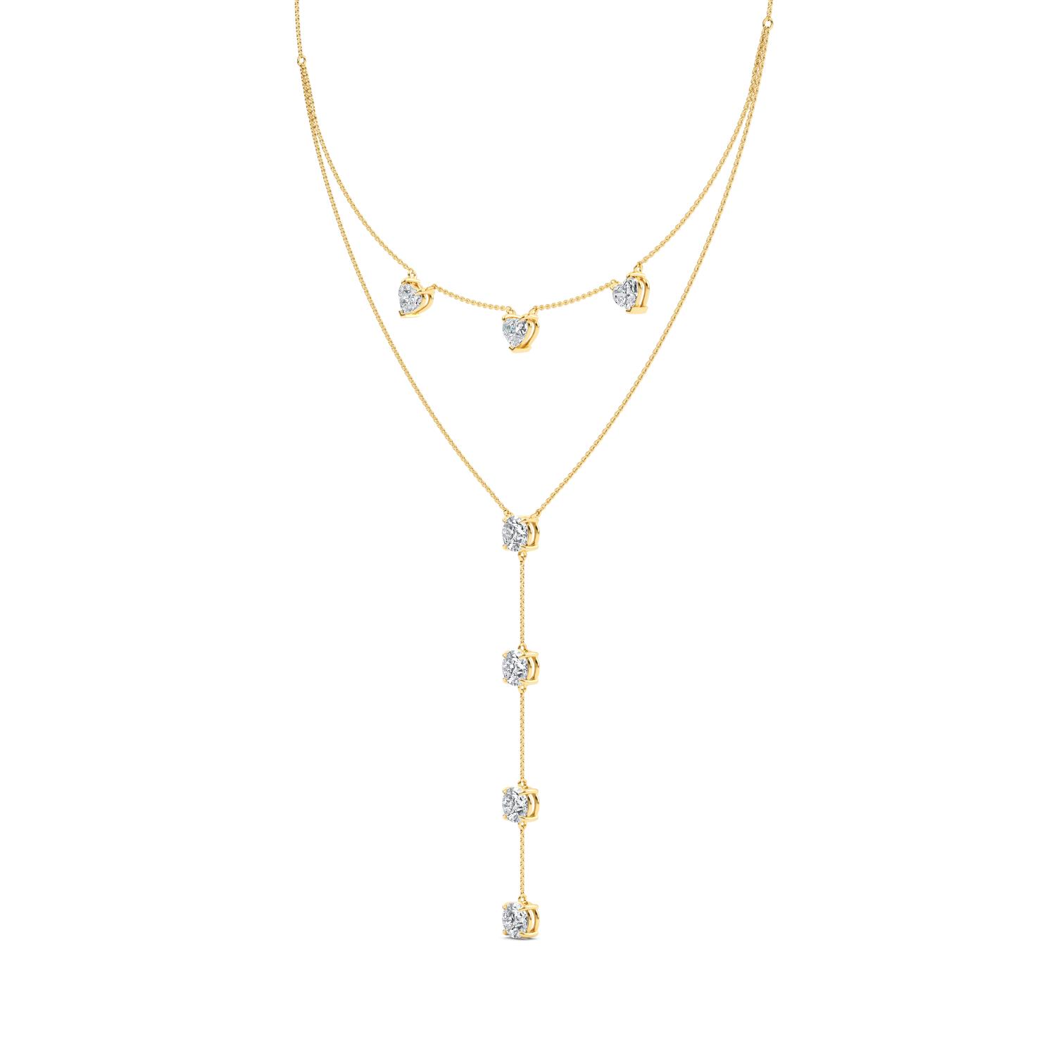 14K Yellow Gold Diamond Necklace