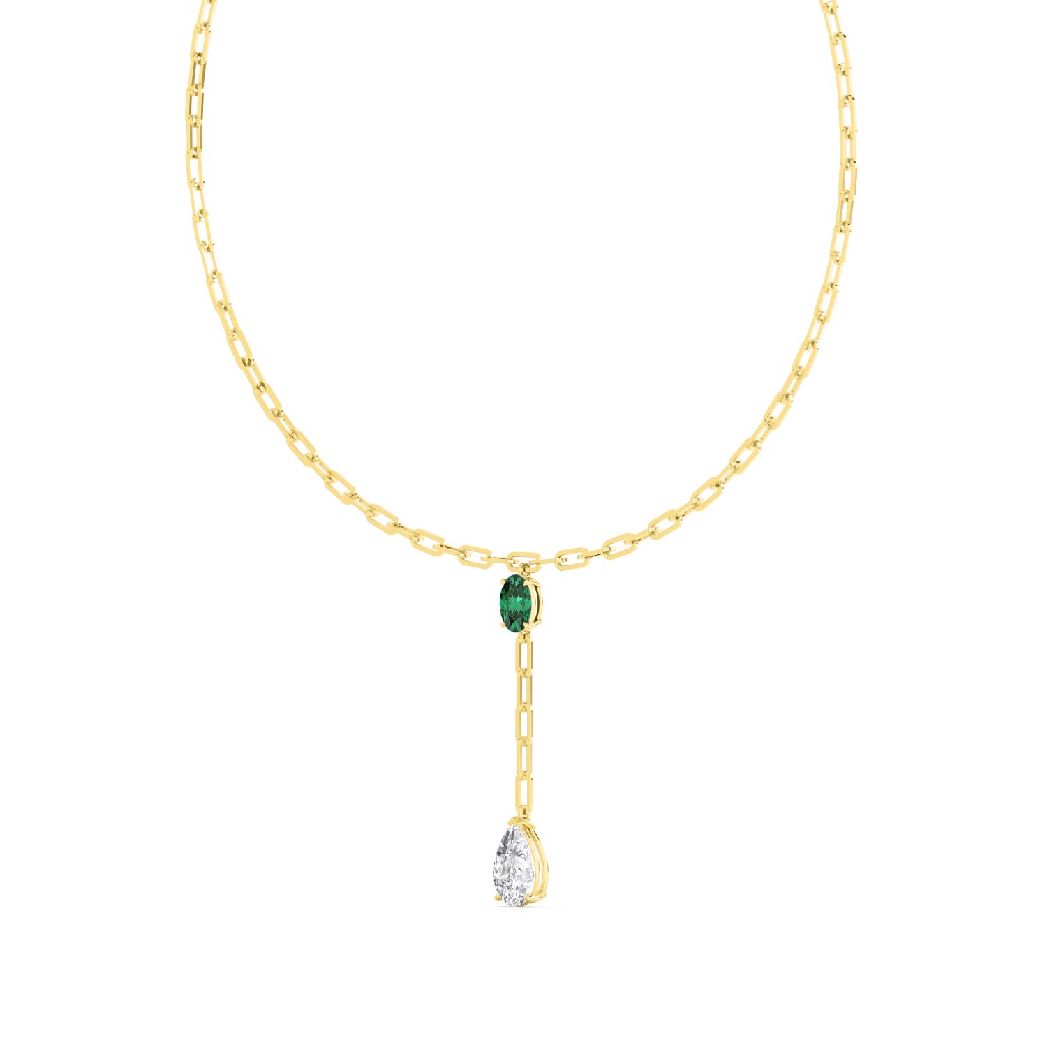 14K Yellow Gold Diamond Necklace