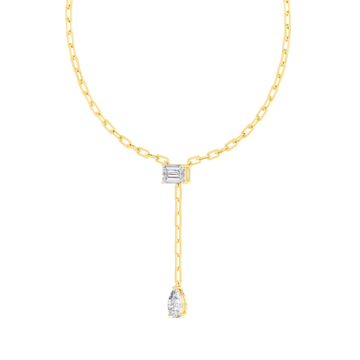 14K Yellow Gold Diamond Necklace