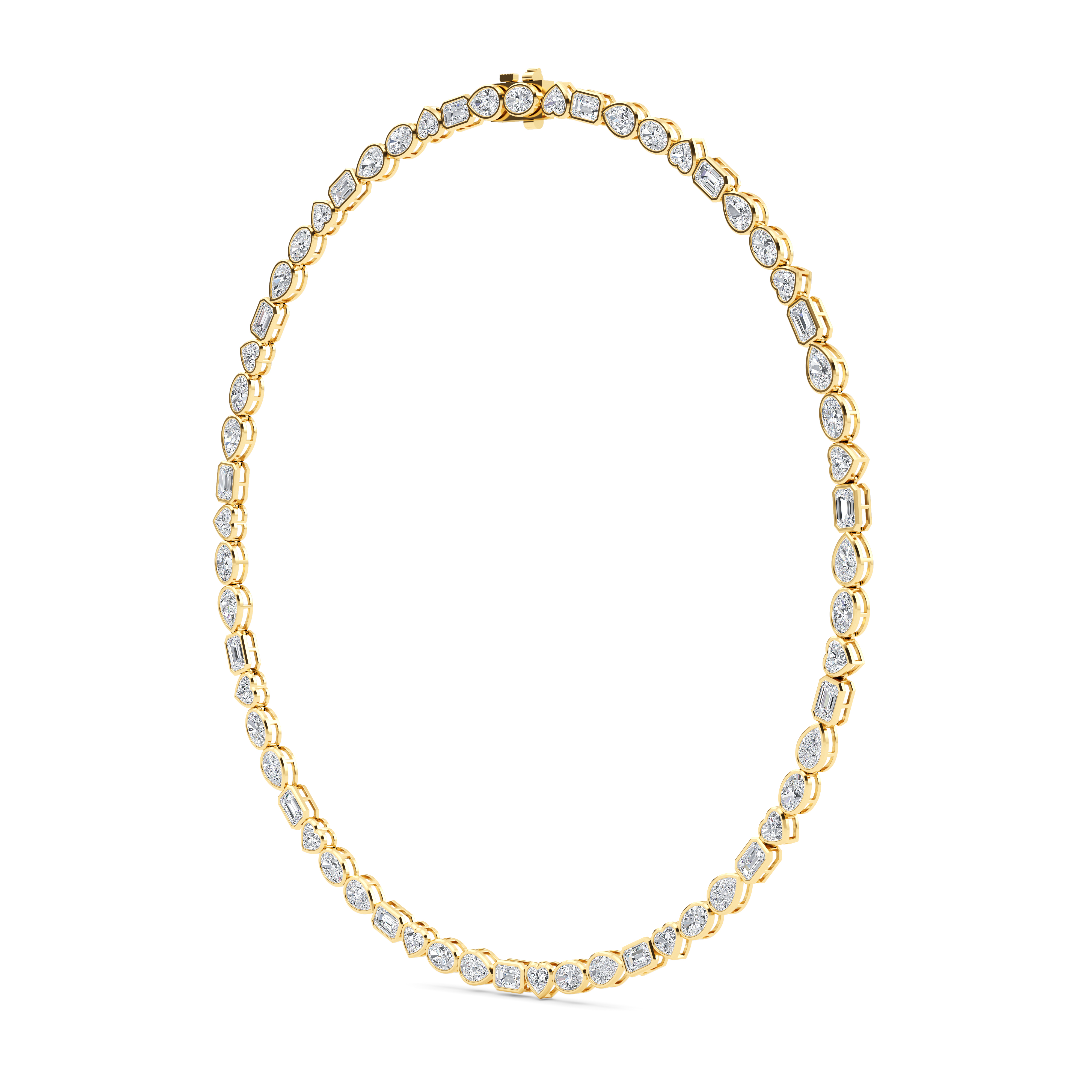 14K Yellow Gold Diamond Necklace