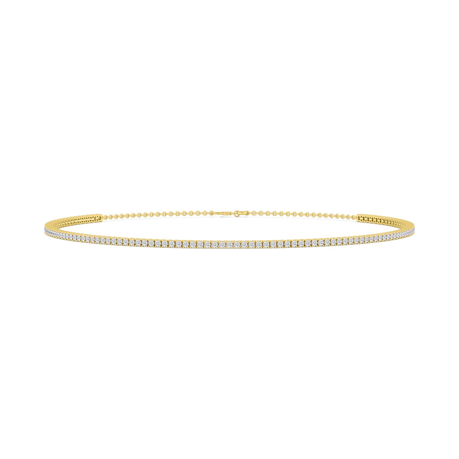 14K Yellow Gold Diamond Necklace