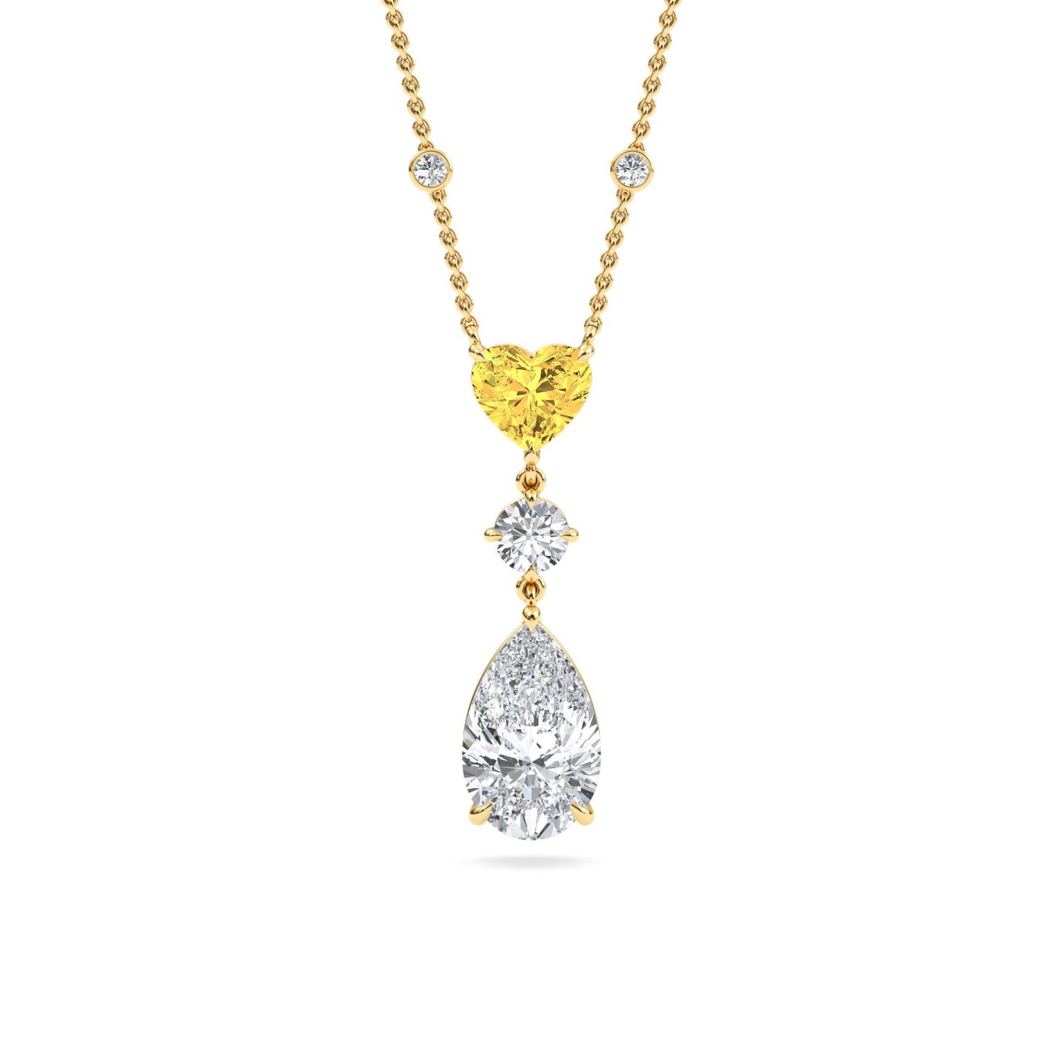 14K Yellow Gold Diamond Necklace