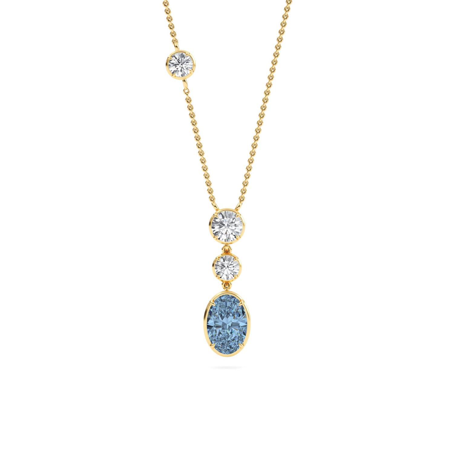 14K Yellow Gold Diamond Necklace
