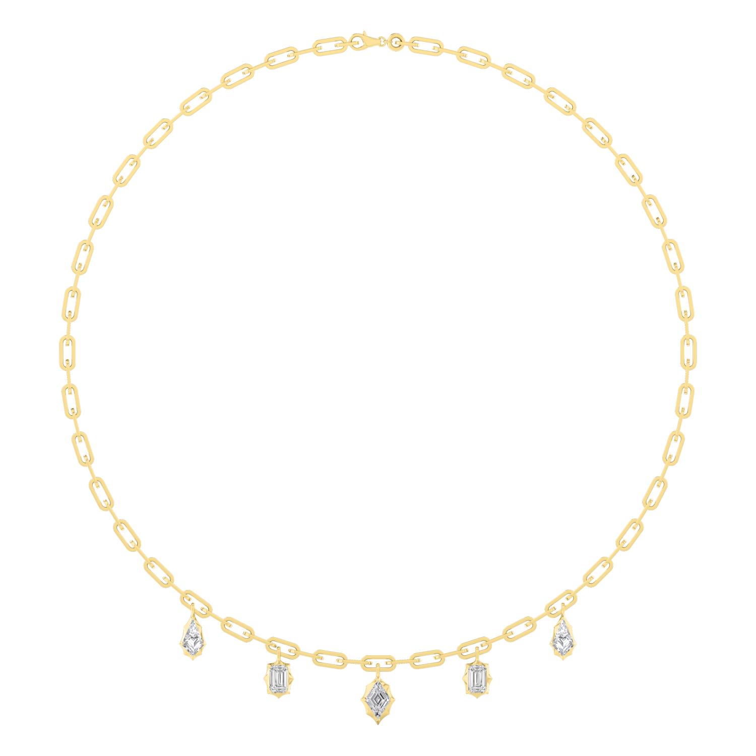 14K Yellow Gold Diamond Necklace