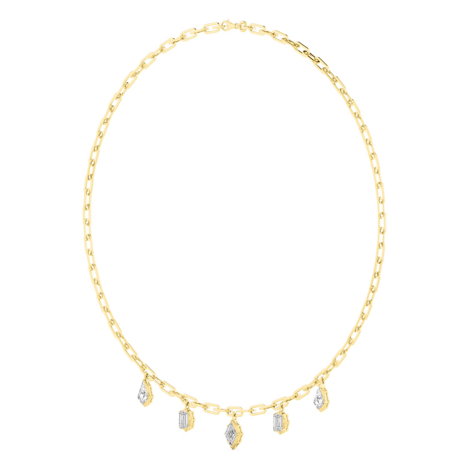 14K Yellow Gold Diamond Necklace