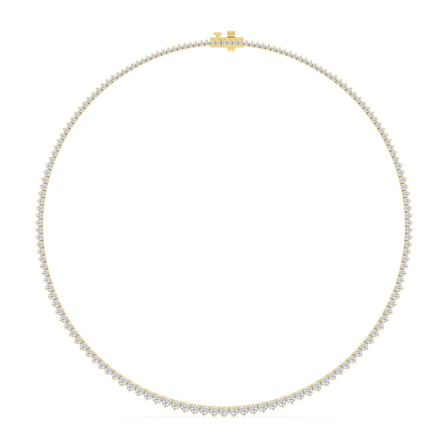 14K Yellow Gold Diamond Necklace