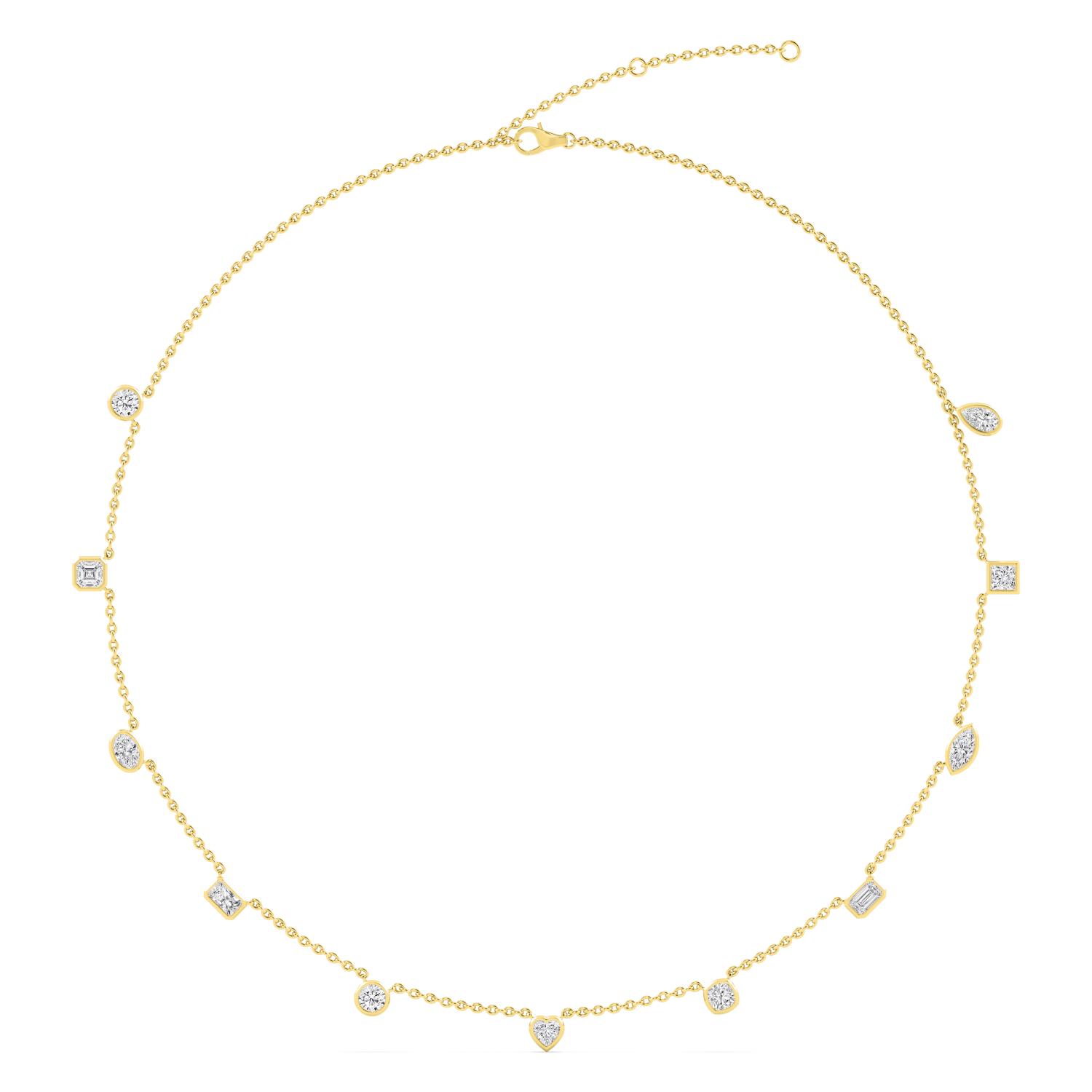 14K Yellow Gold Diamond Necklace