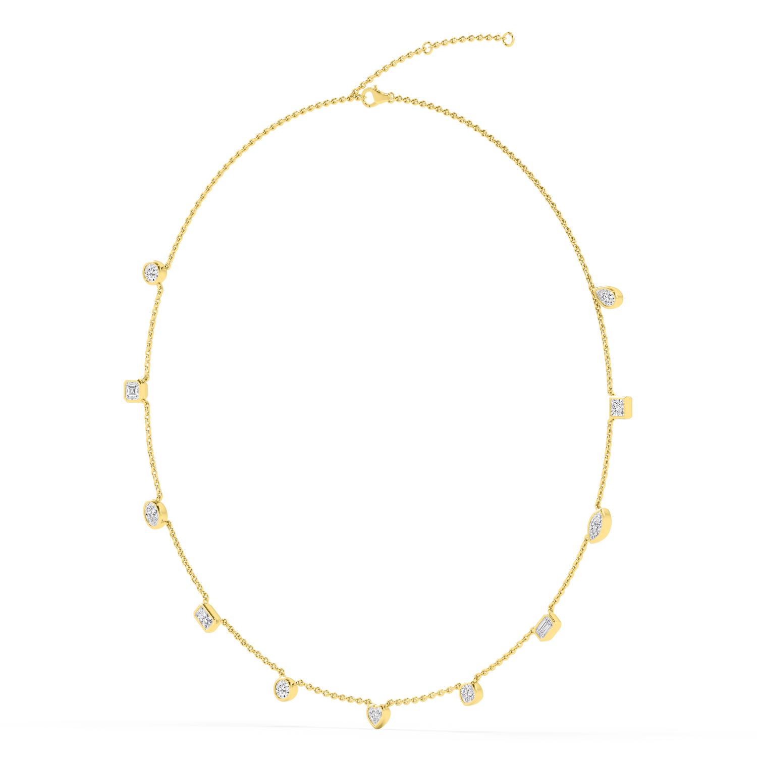 14K Yellow Gold Diamond Necklace