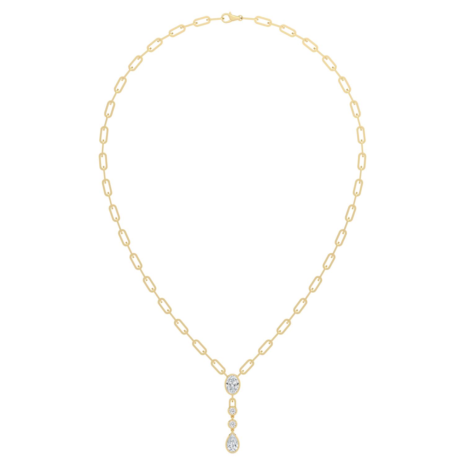 14K Yellow Gold Diamond Necklace