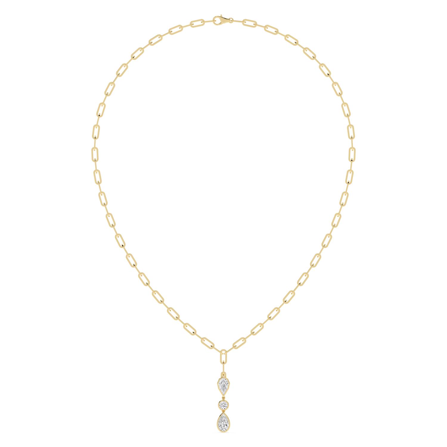 14K Yellow Gold Diamond Necklace