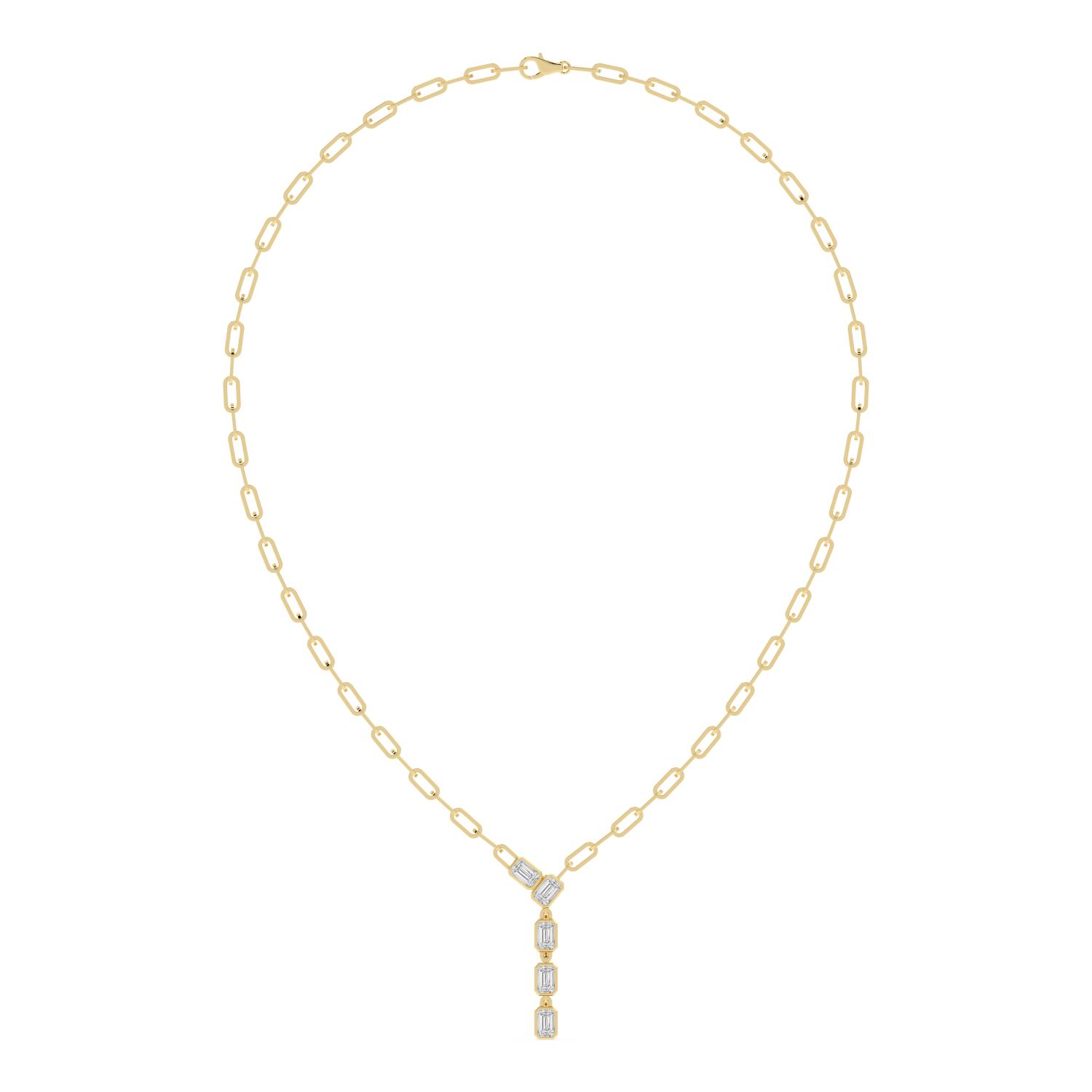 14K Yellow Gold Diamond Necklace