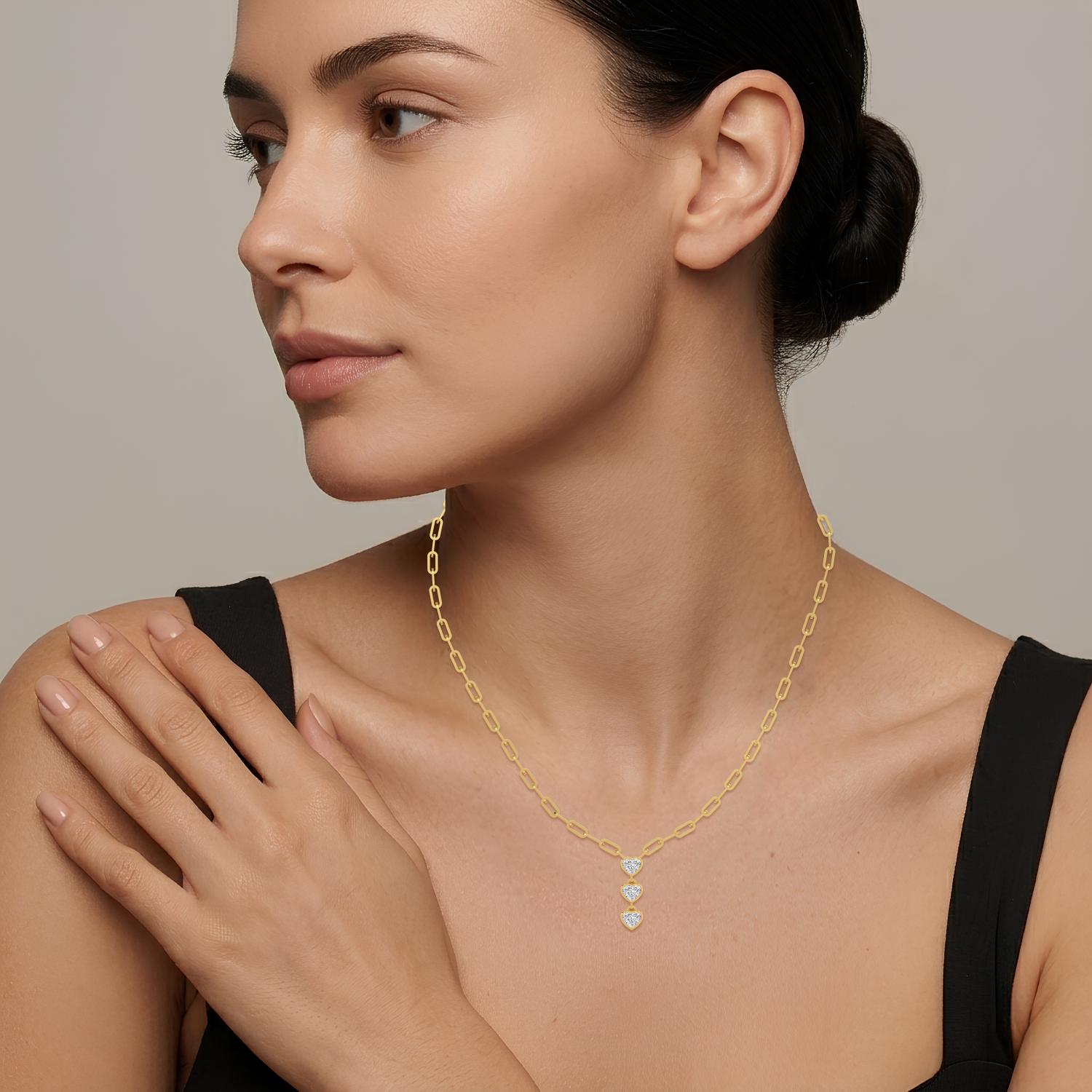 14K Yellow Gold Diamond Necklace