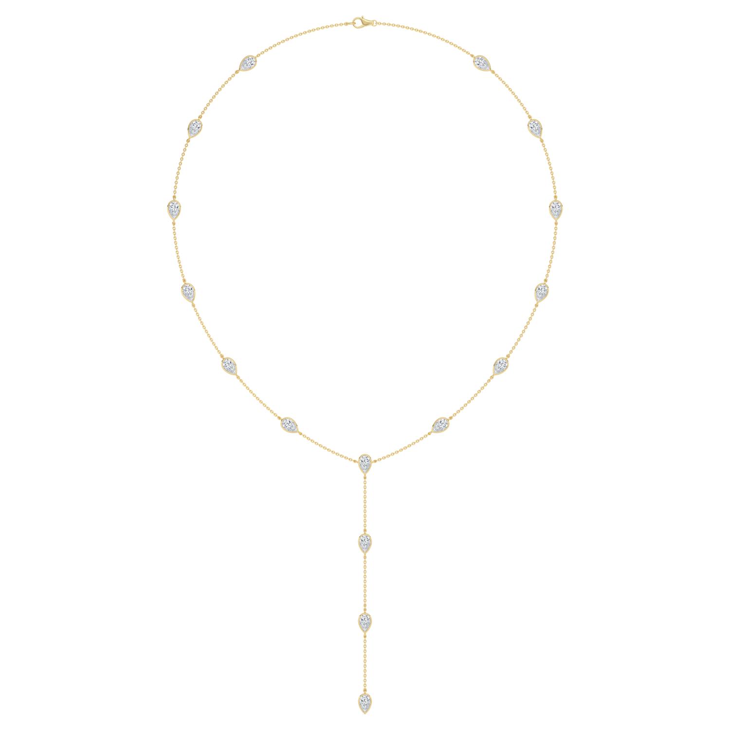 14K Yellow Gold Diamond Necklace