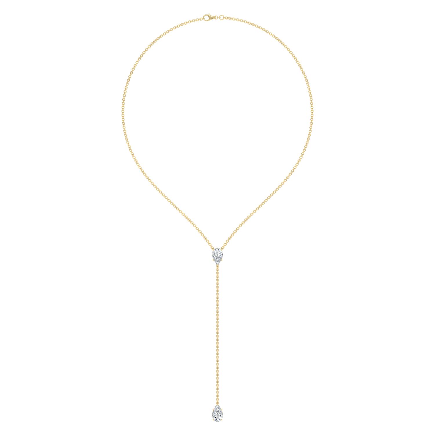 14K Yellow Gold Diamond Necklace