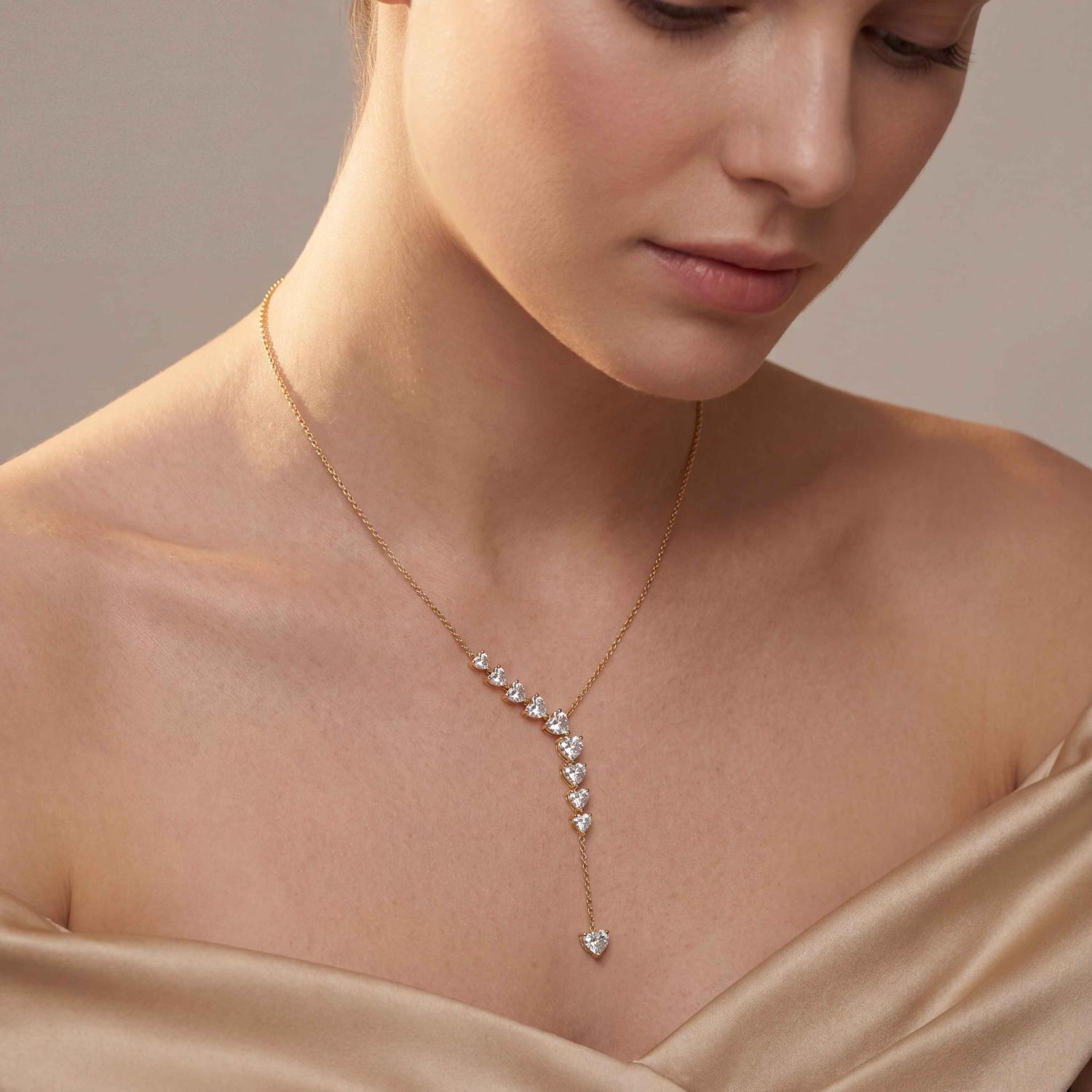 14K Yellow Gold Diamond Necklace