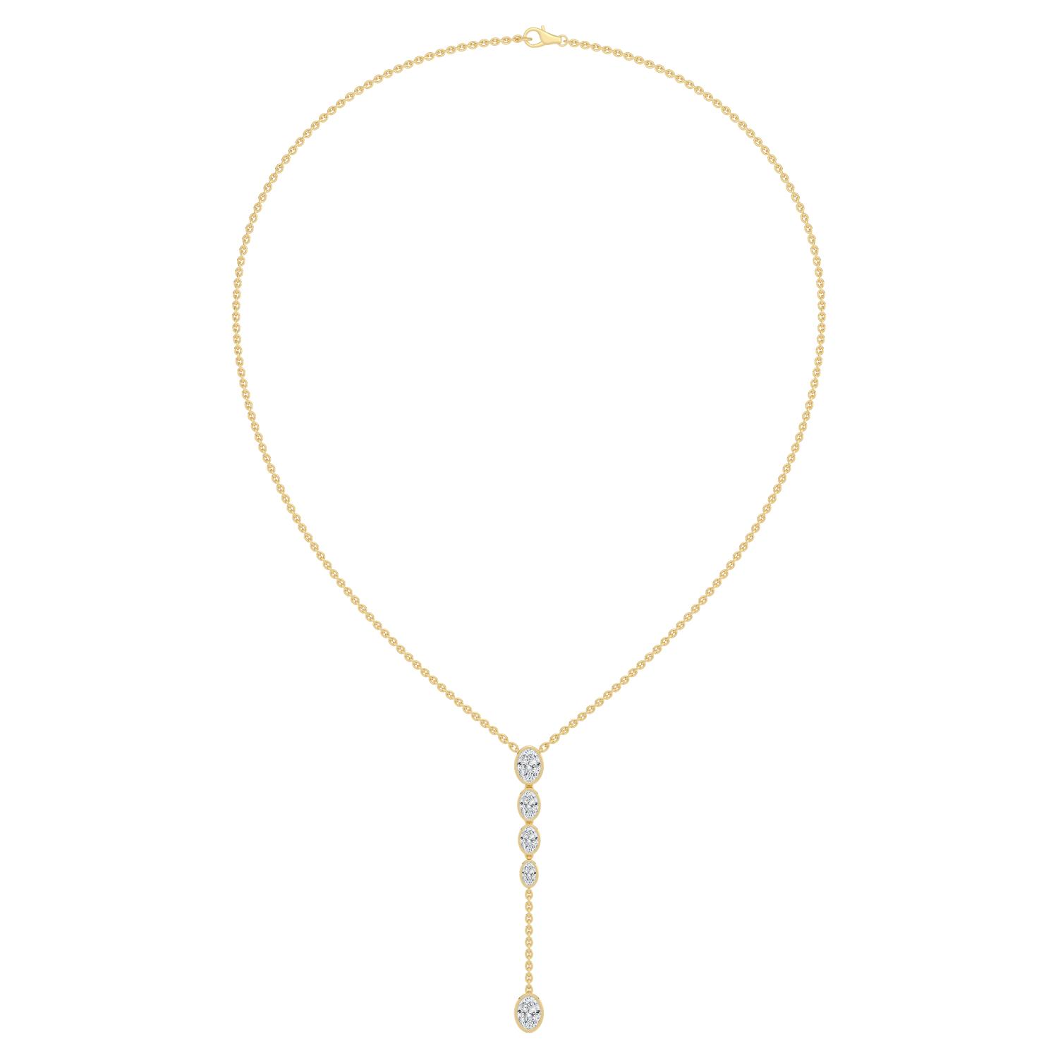 14K Yellow Gold Diamond Necklace