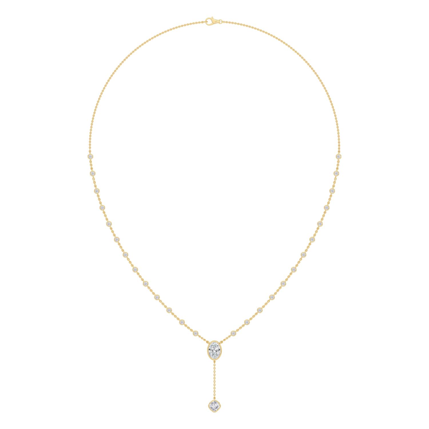 14K Yellow Gold Diamond Necklace
