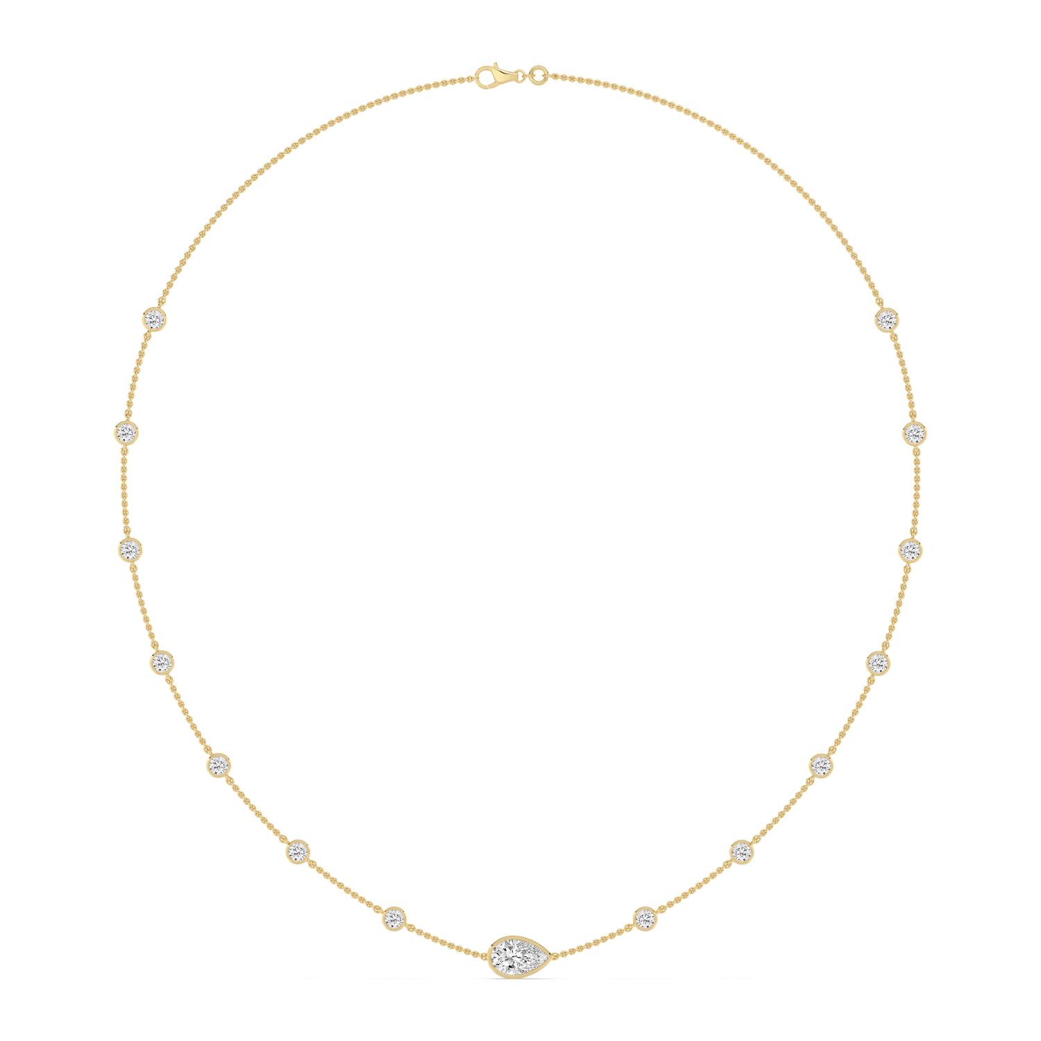 14K Yellow Gold Diamond Necklace