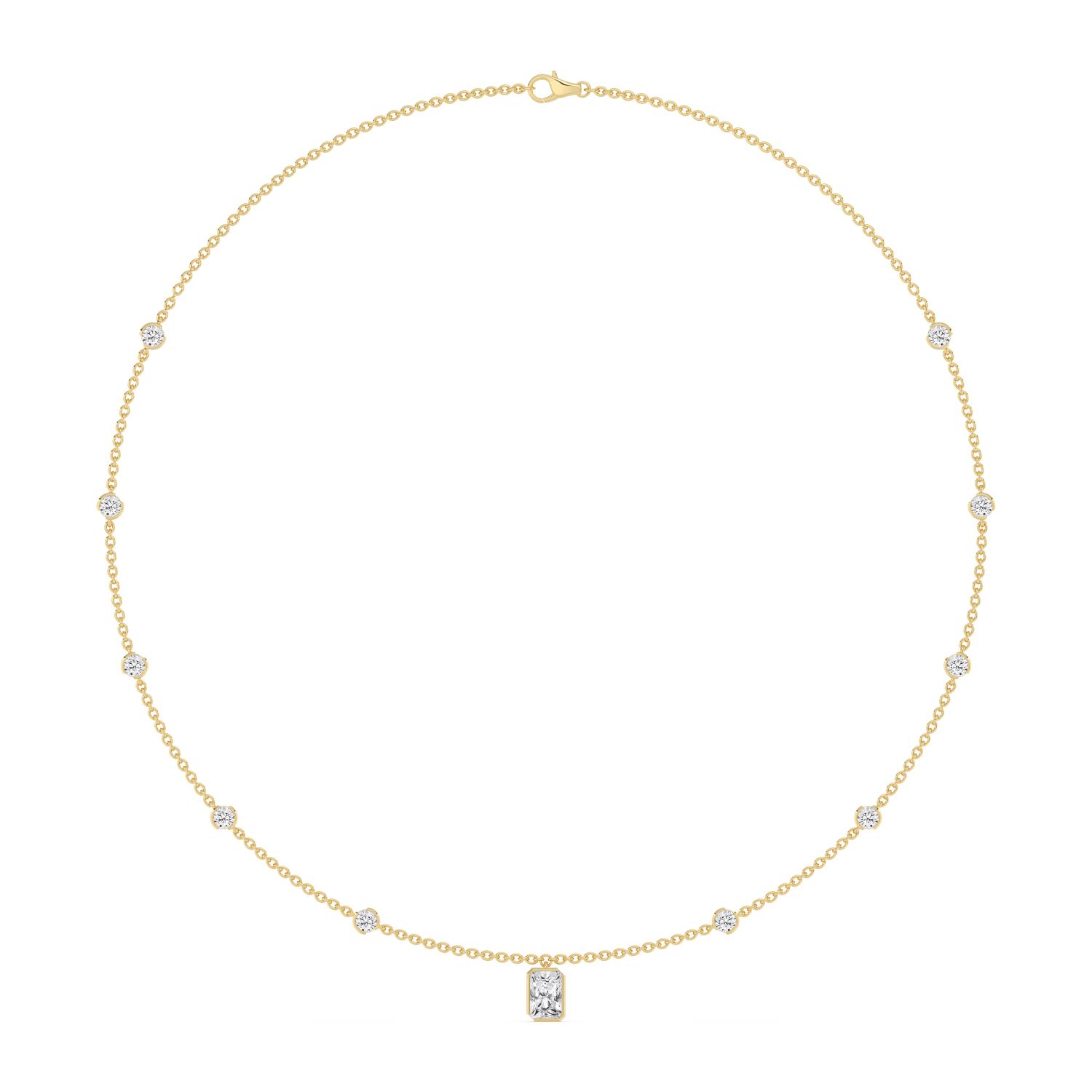 14K Yellow Gold Diamond Necklace