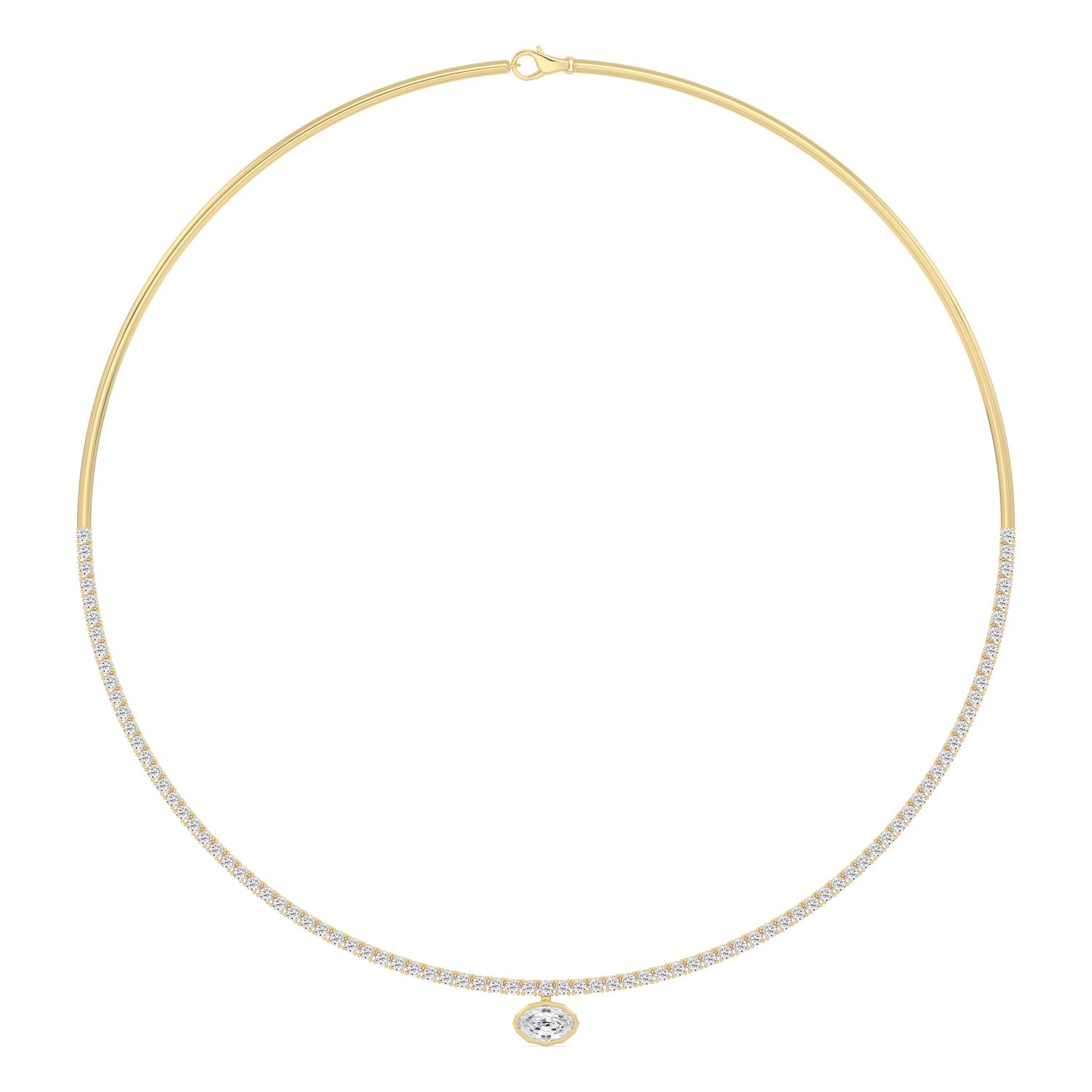 14K Yellow Gold Diamond Necklace