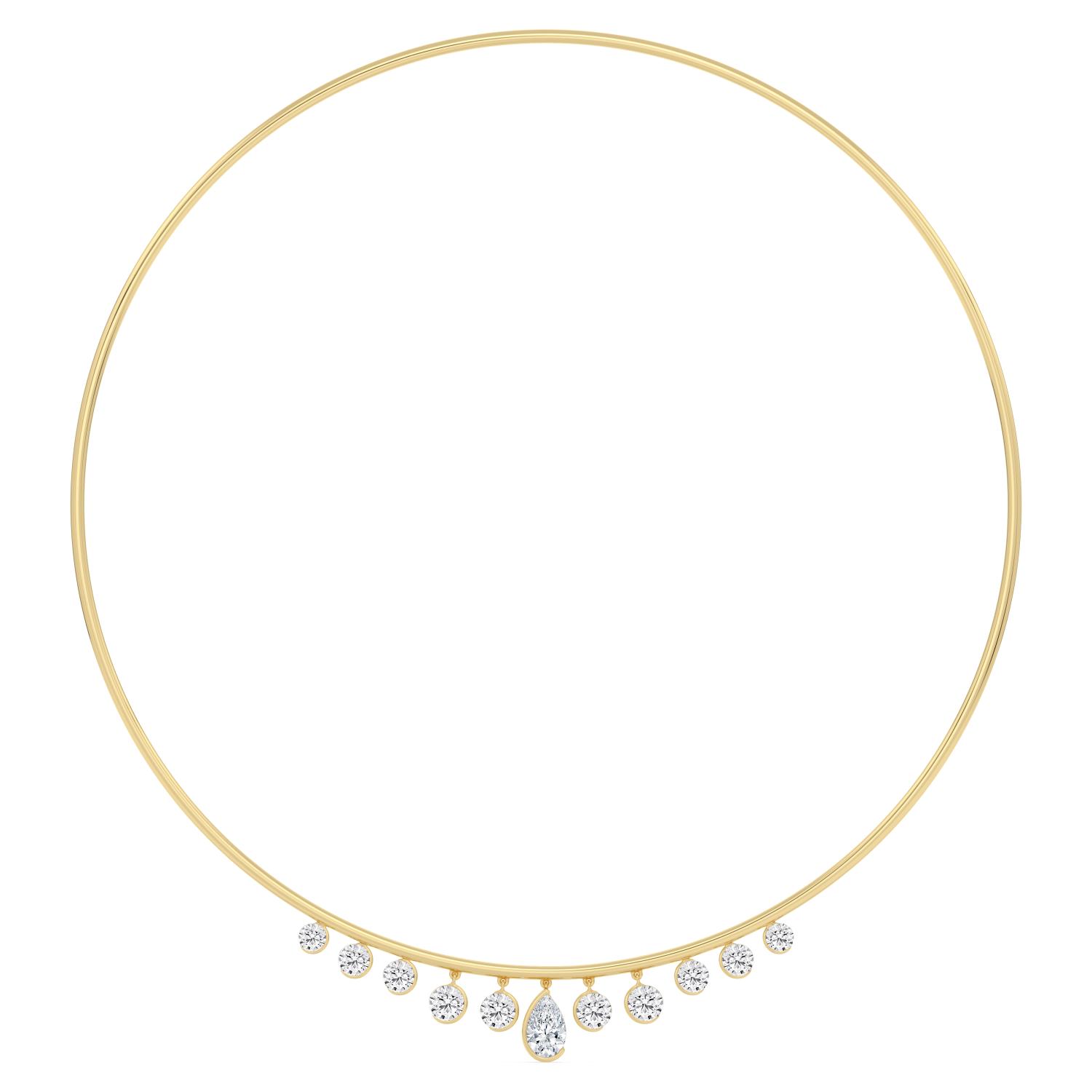 14K Yellow Gold Diamond Necklace