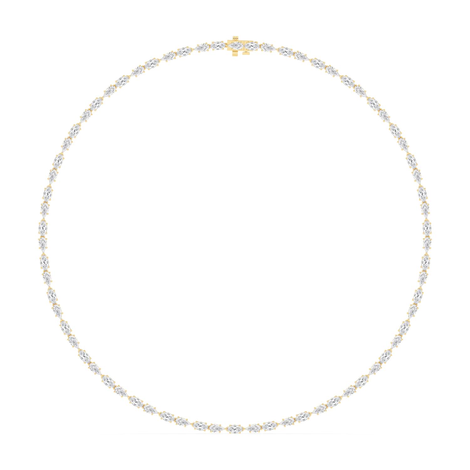 14K Yellow Gold Diamond Necklace