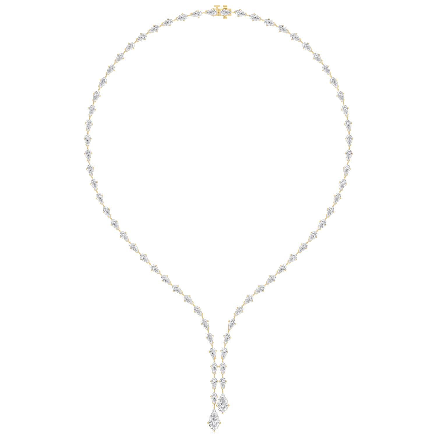 14K Yellow Gold Diamond Necklace