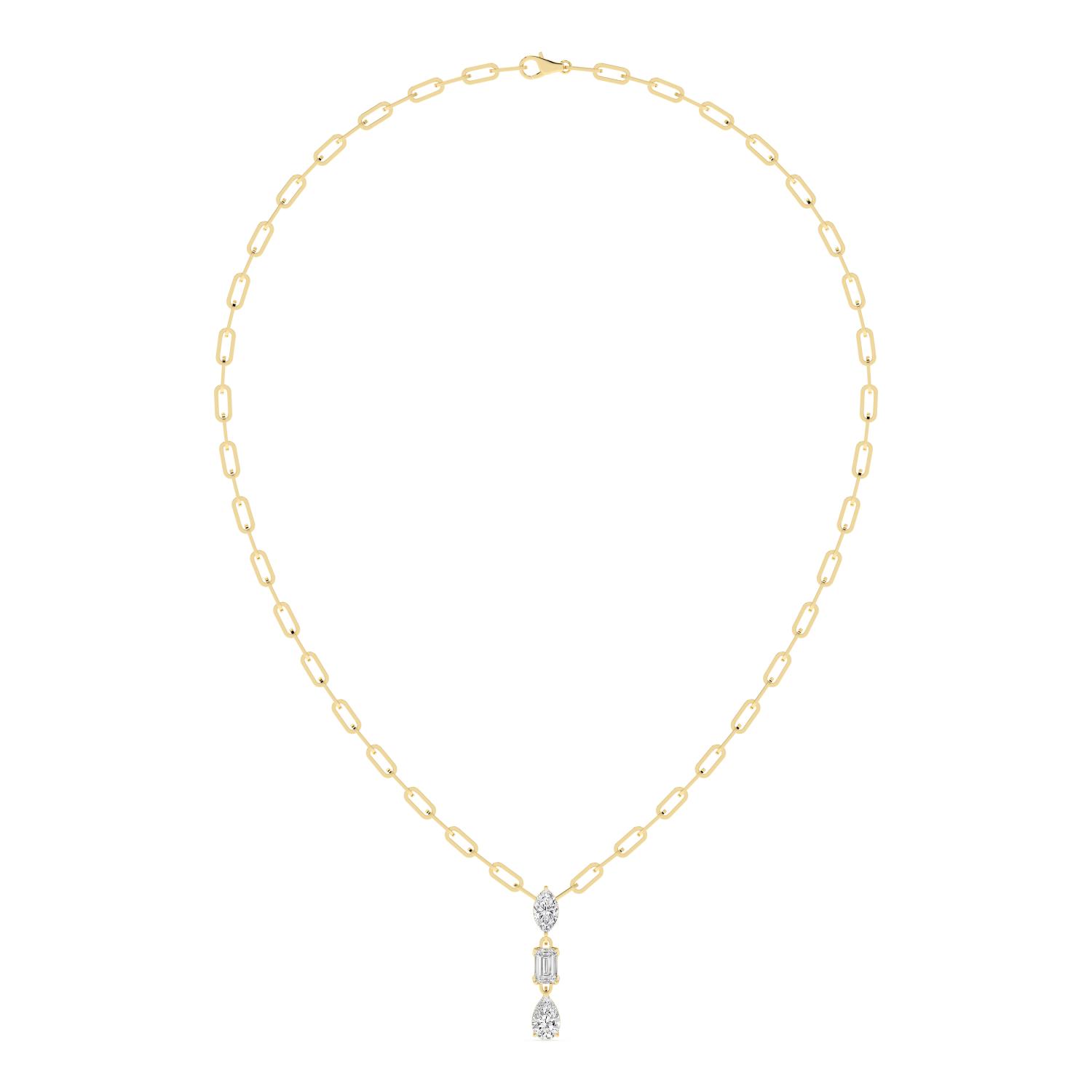 14K Yellow Gold Diamond Necklace