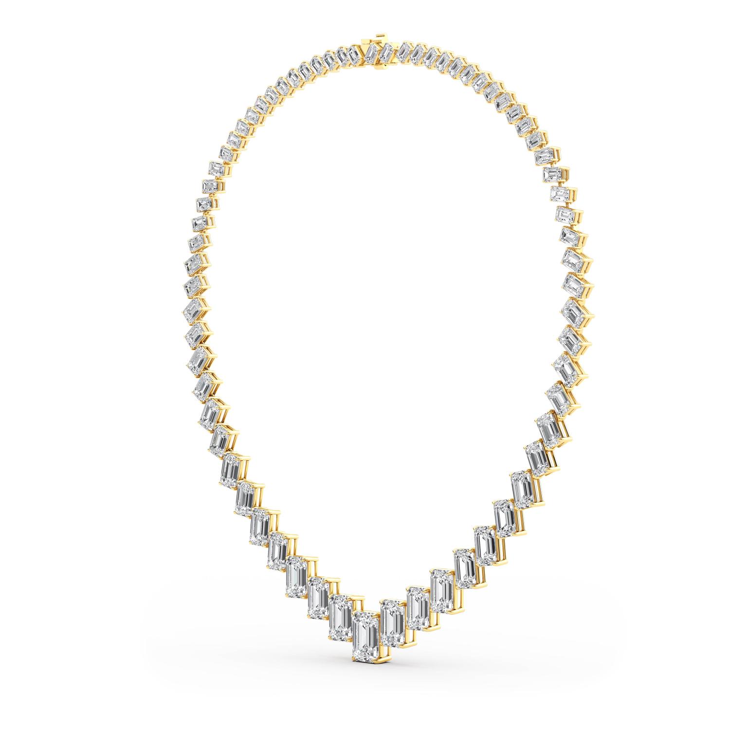 14K Yellow Gold Diamond Necklace