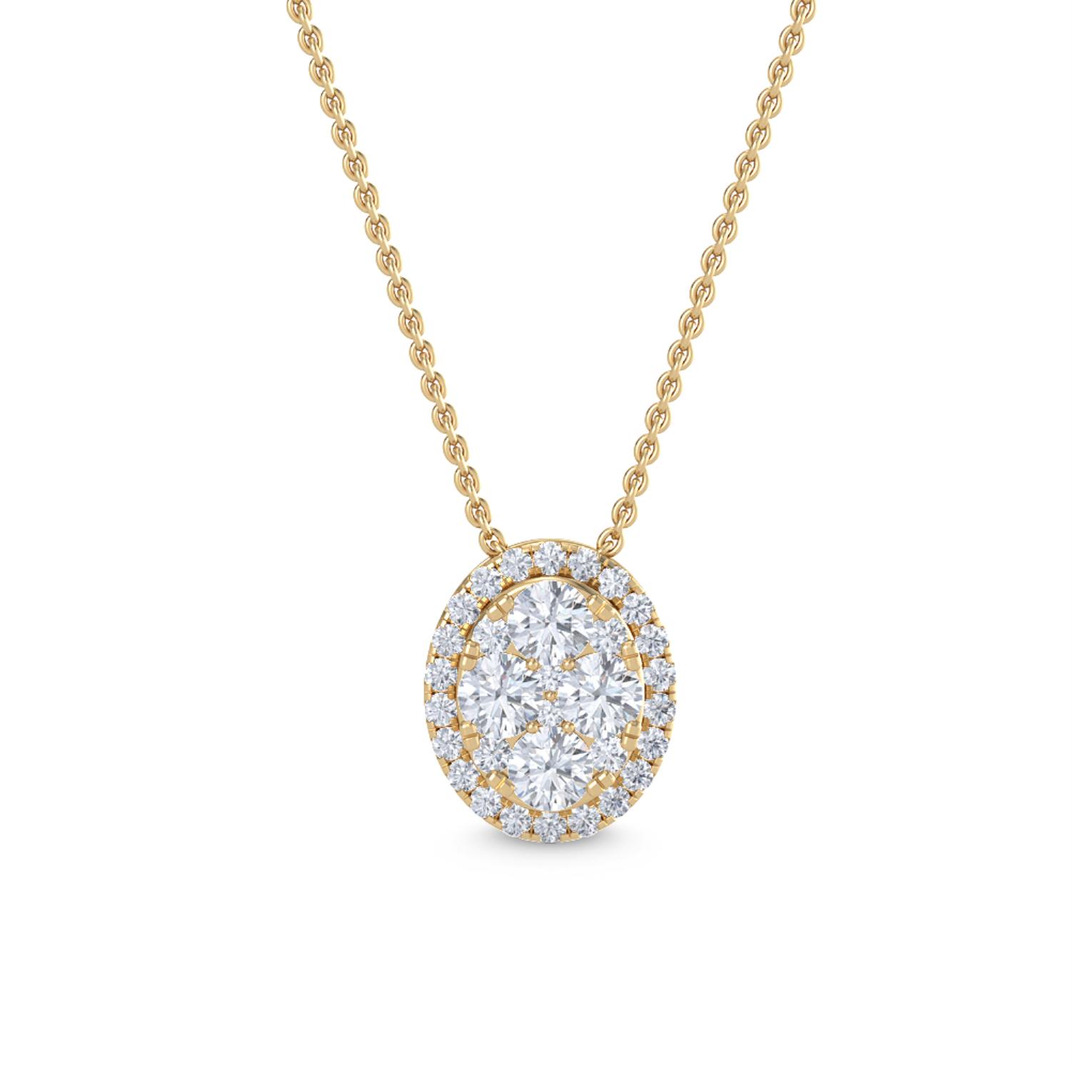 14K Yellow Gold Diamond Pendant