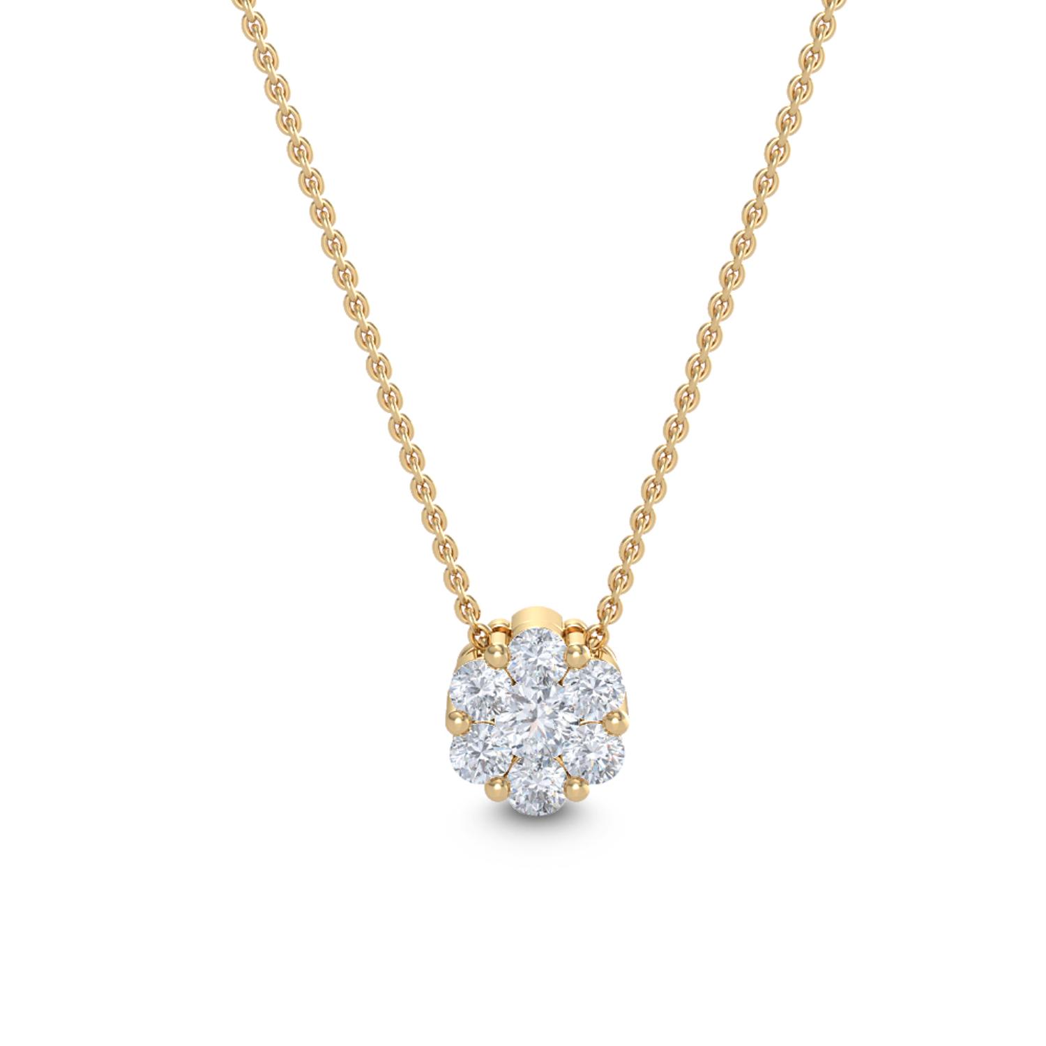 14K Yellow Gold Diamond Pendant