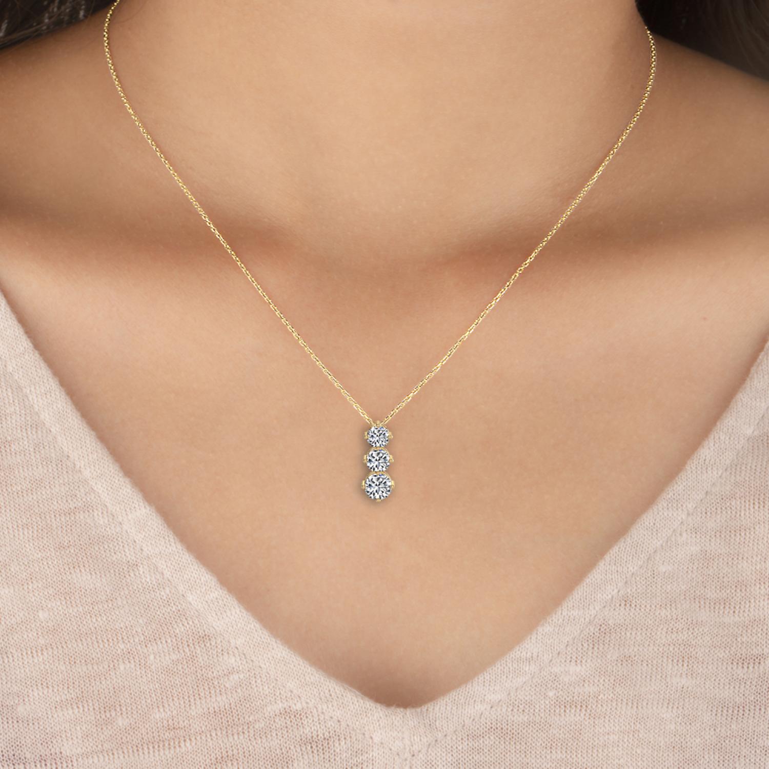 14K Yellow Gold Diamond Pendant