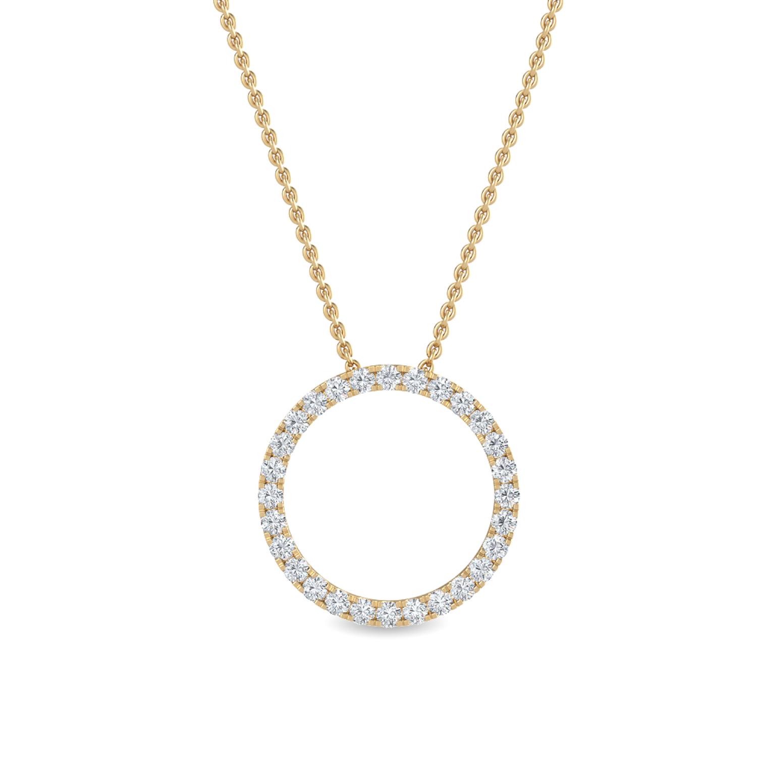 14K Yellow Gold Diamond Pendant