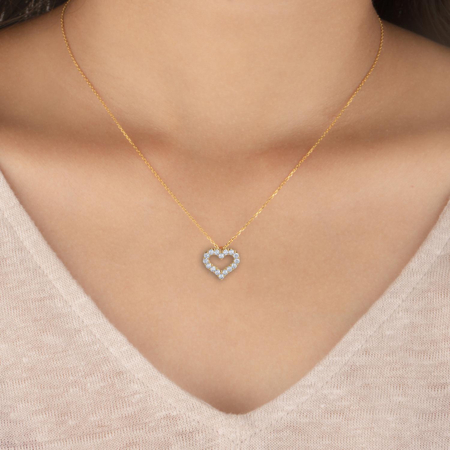 14K Yellow Gold Diamond Pendant