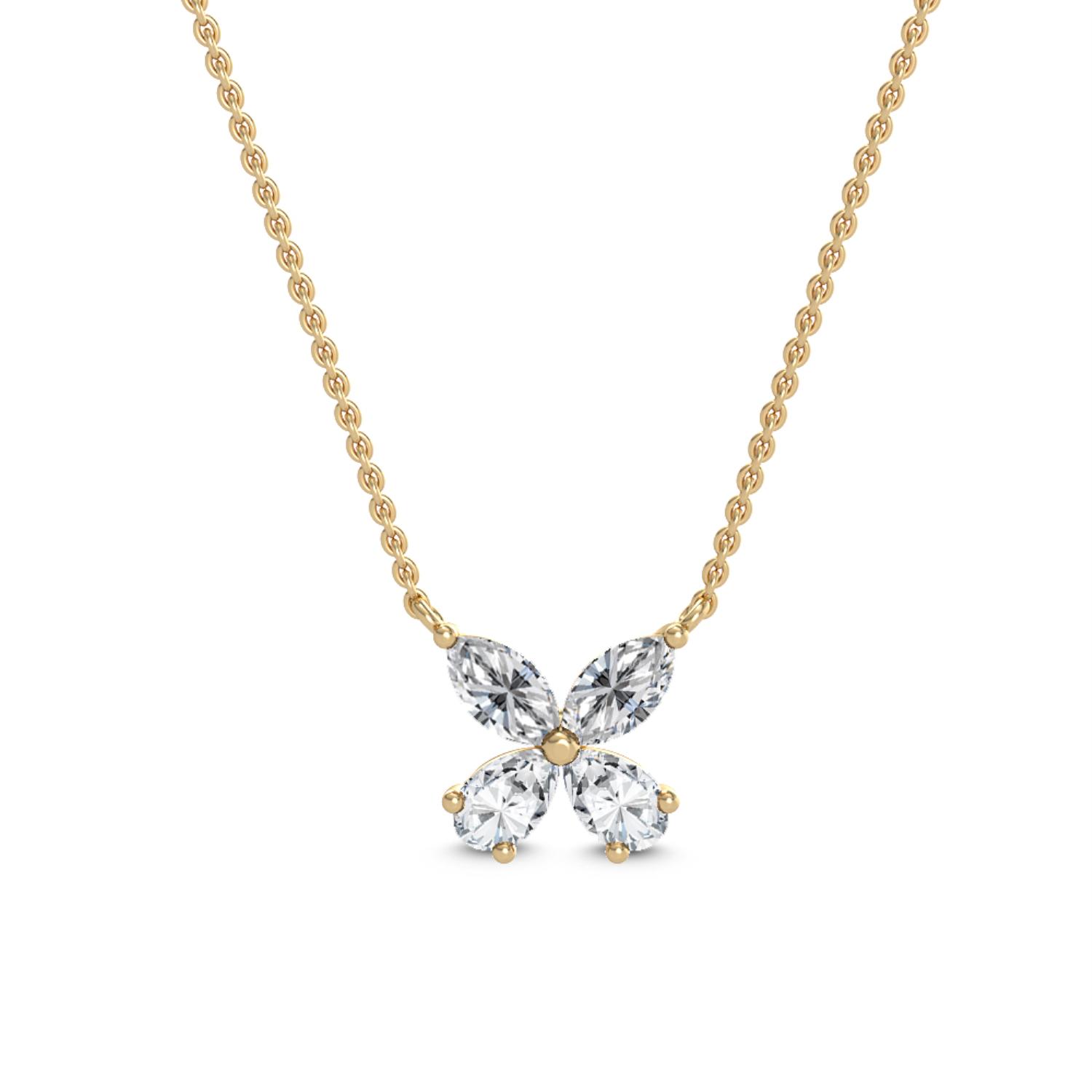 14K Yellow Gold Diamond Pendant