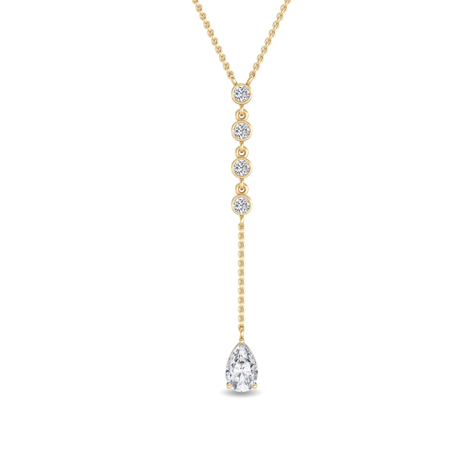 14K Yellow Gold Diamond Pendant