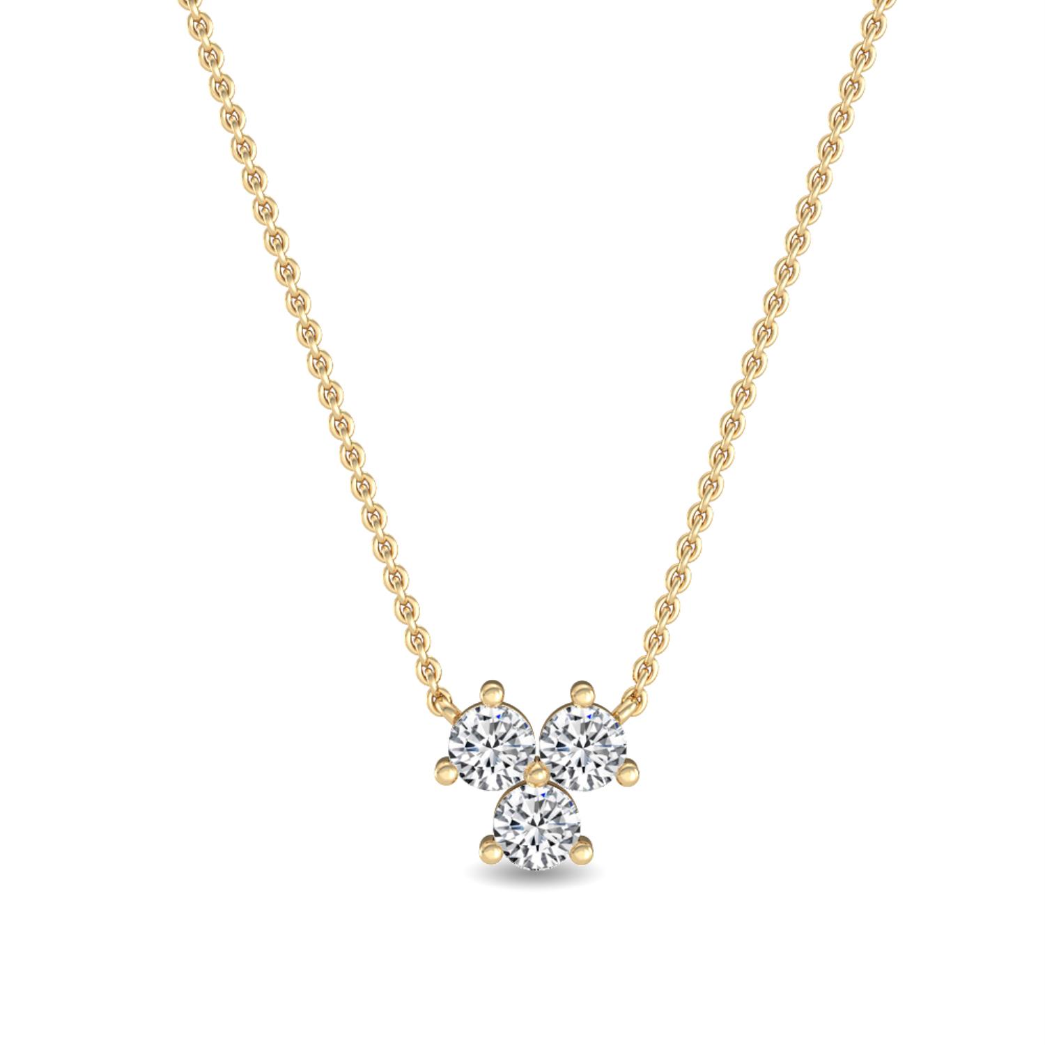 14K Yellow Gold Diamond Pendant