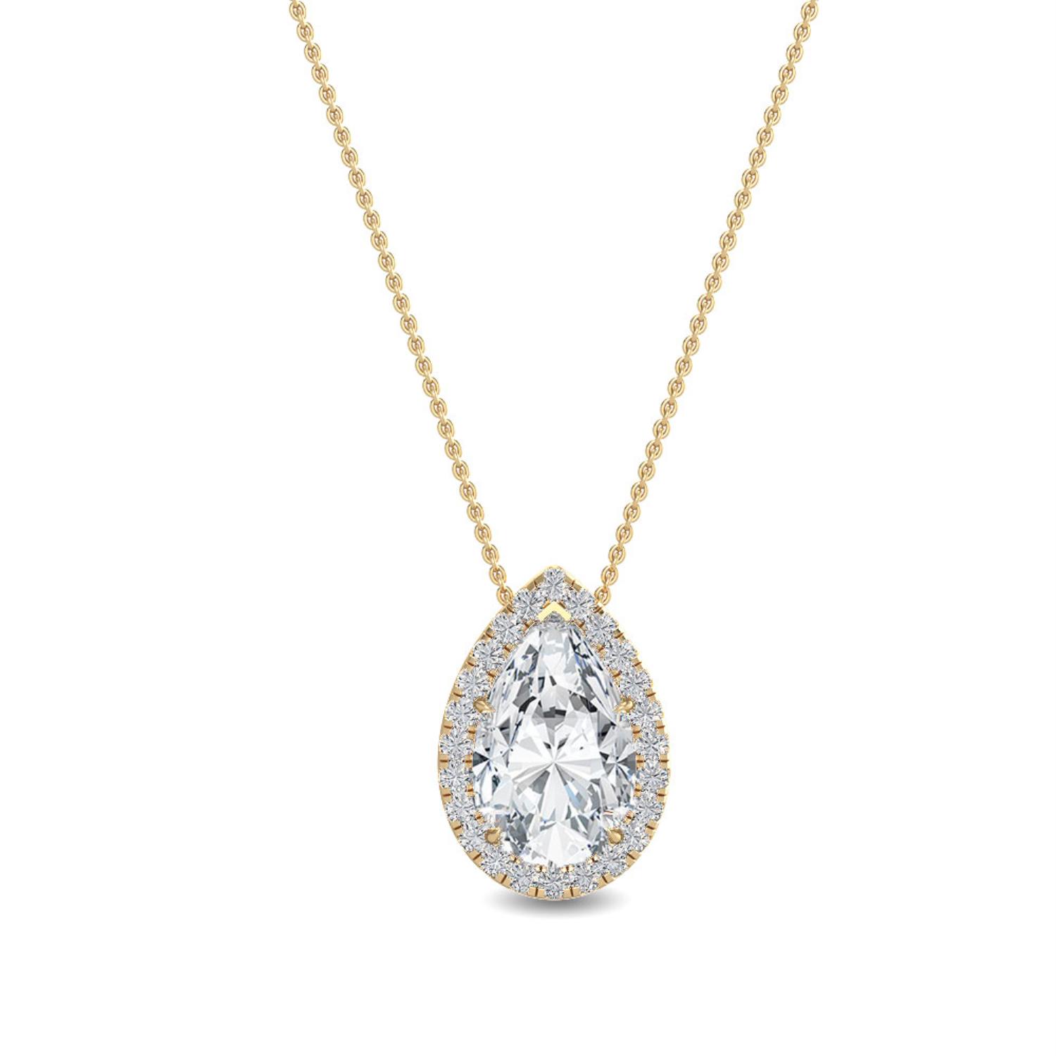 14K Yellow Gold Diamond Pendant