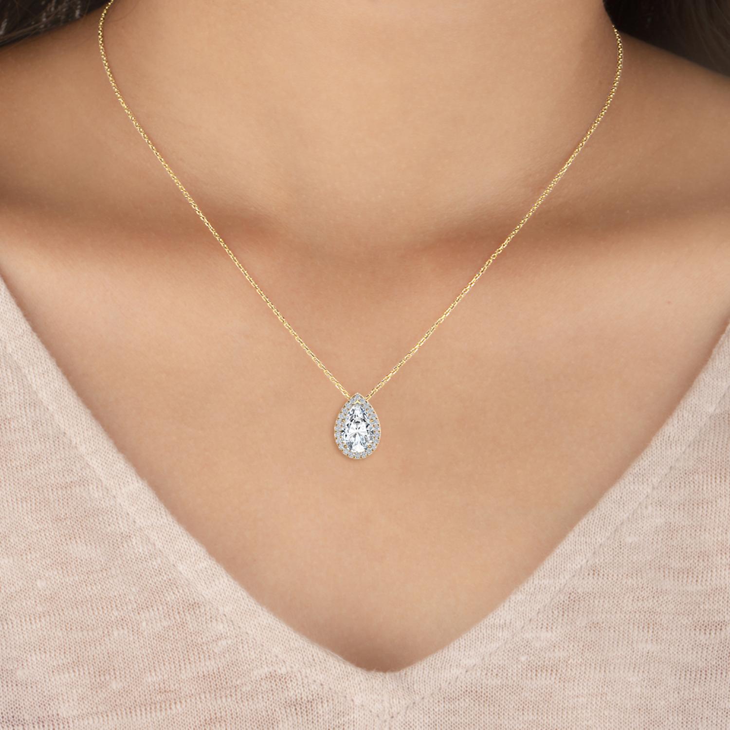 14K Yellow Gold Diamond Pendant